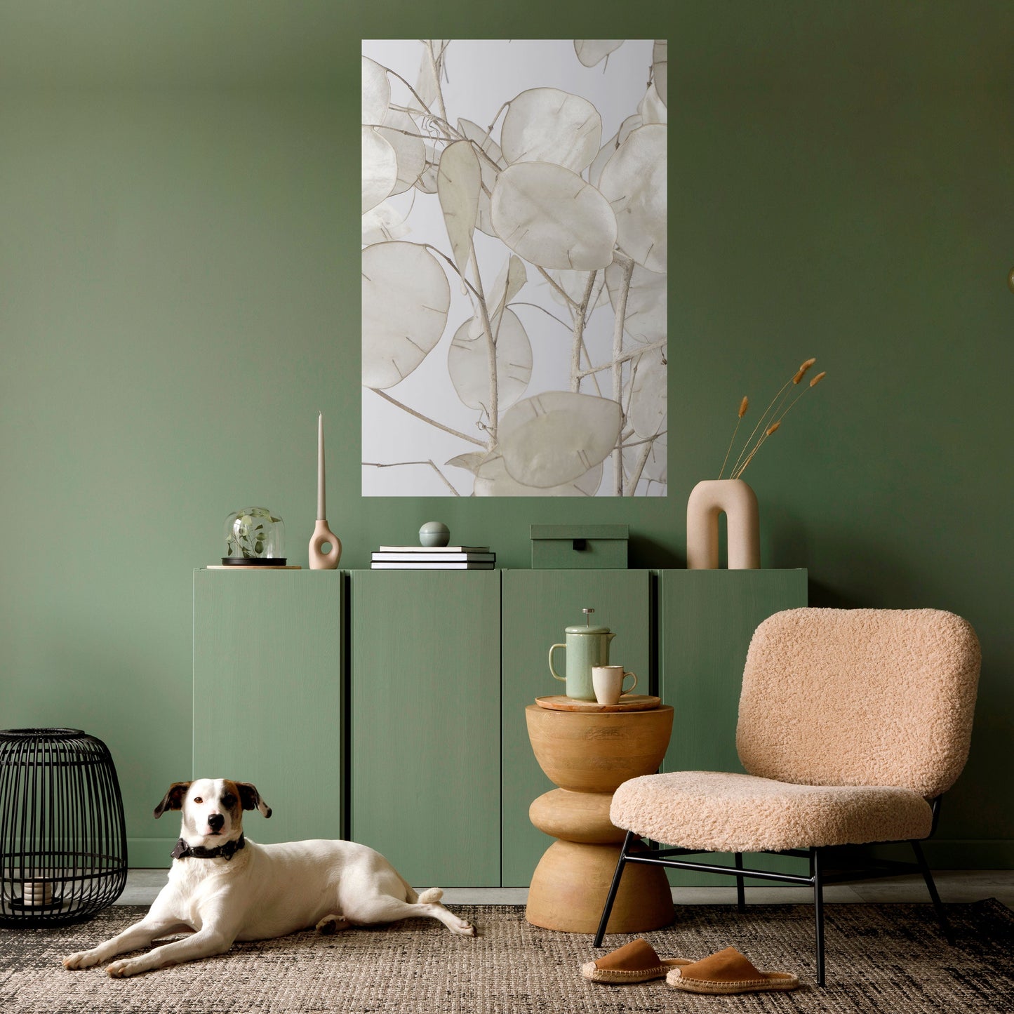 Poster verticale staccabile e attaccabile SILKY FOLIAGE WHISPERS