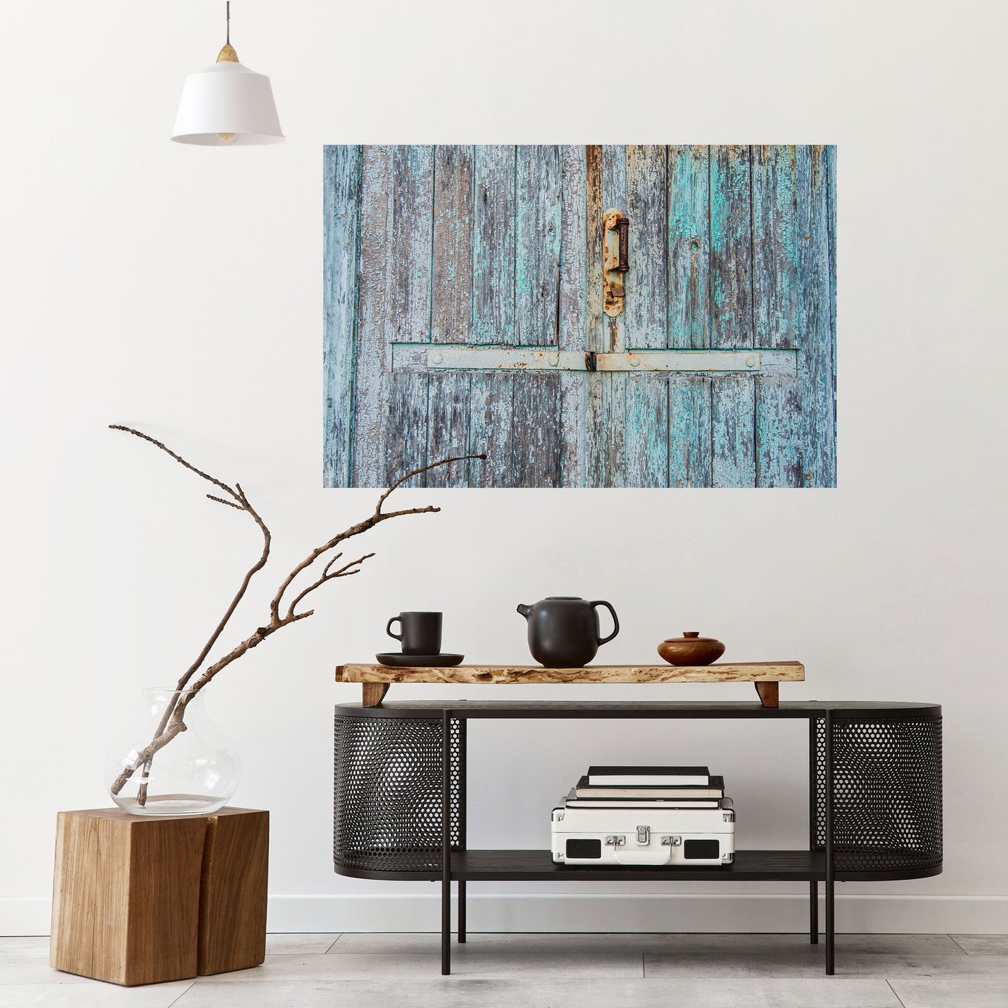 VINTAGE DOORWAY DREAMS Poster orizzontale staccabile e attaccabile