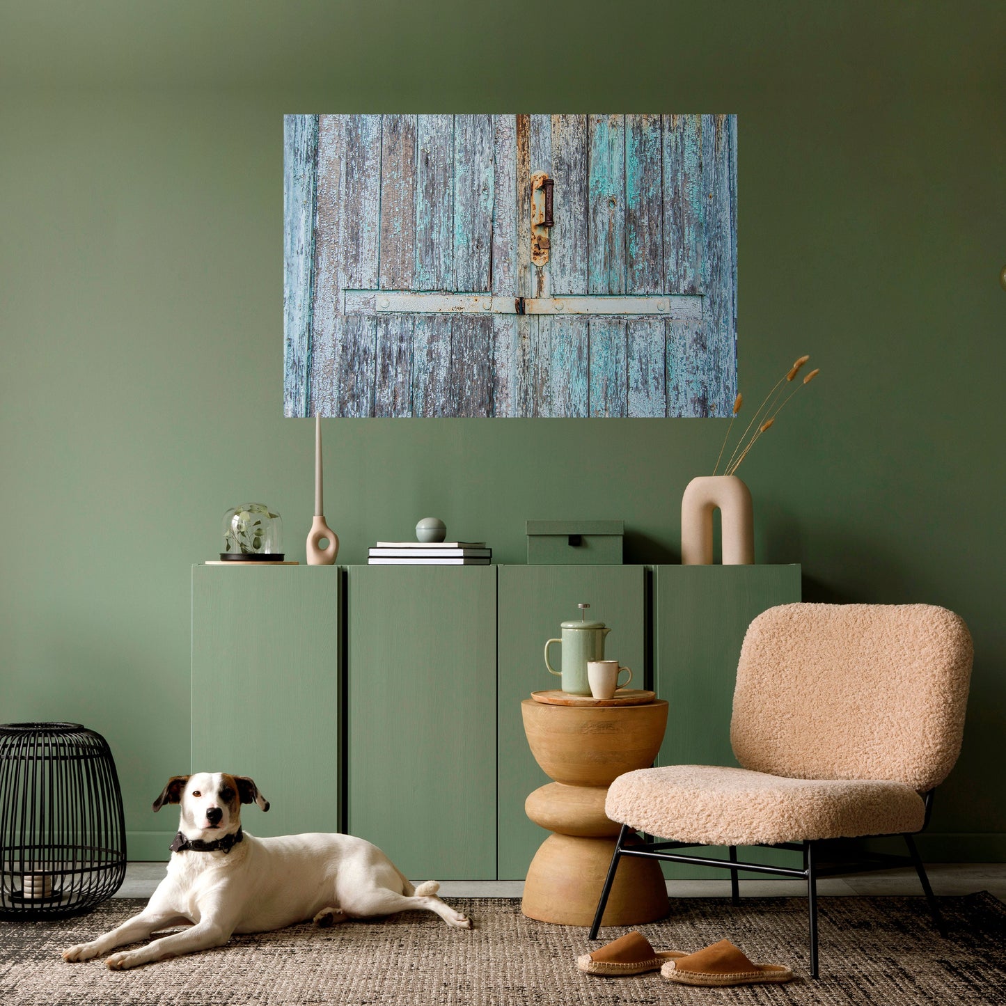 VINTAGE DOORWAY DREAMS Poster orizzontale staccabile e attaccabile
