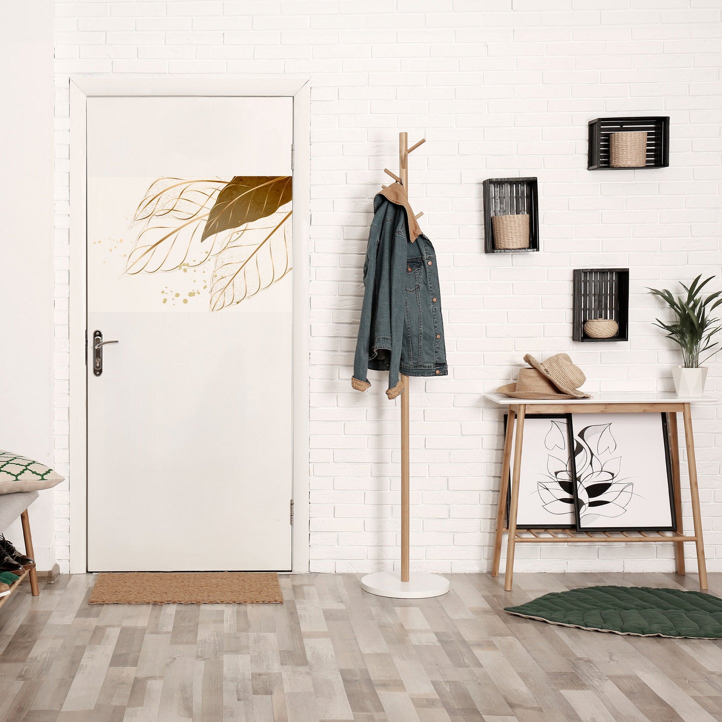 ELEGANZA NEL FOGLIAME Poster orizzontale staccabile e attaccabile