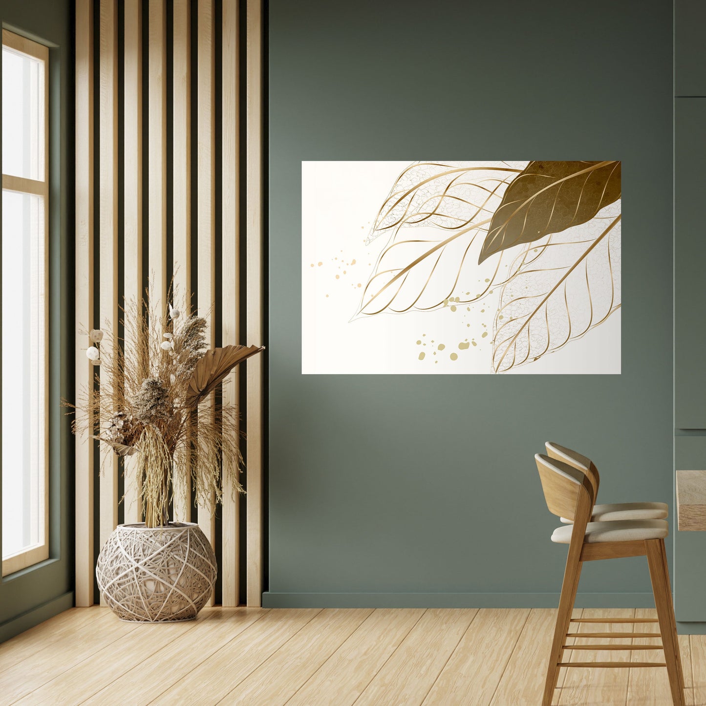 ELEGANZA NEL FOGLIAME Poster orizzontale staccabile e attaccabile