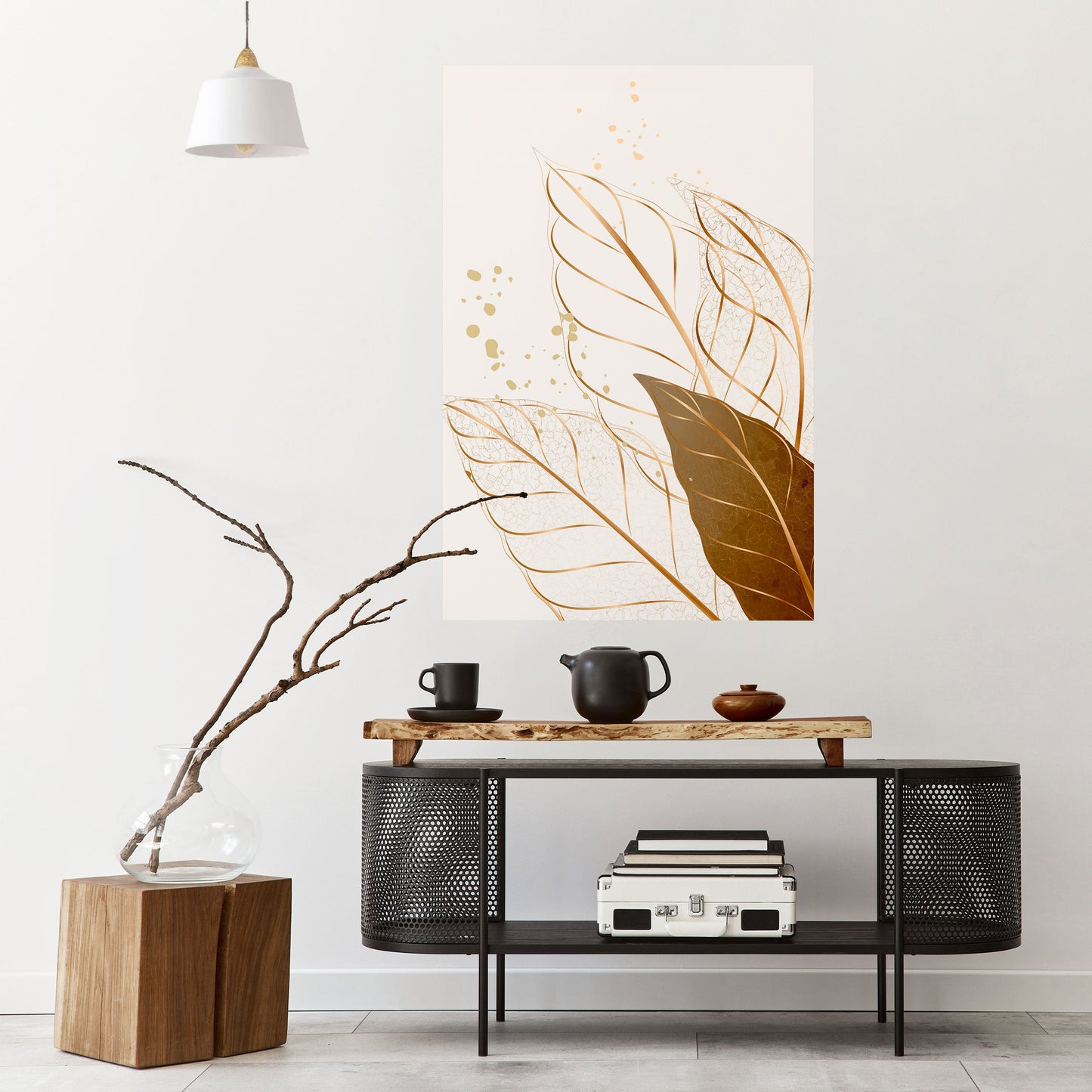 ELEGANZA NEL FOGLIAME Poster verticale staccabile e attaccabile