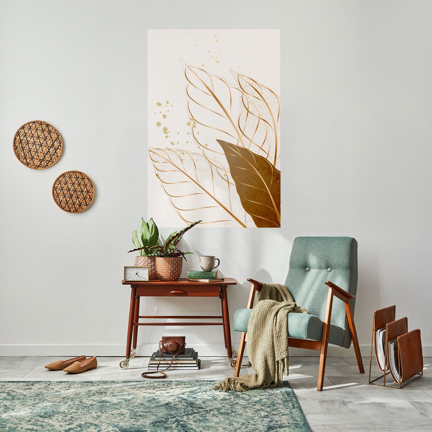 ELEGANZA NEL FOGLIAME Poster verticale staccabile e attaccabile
