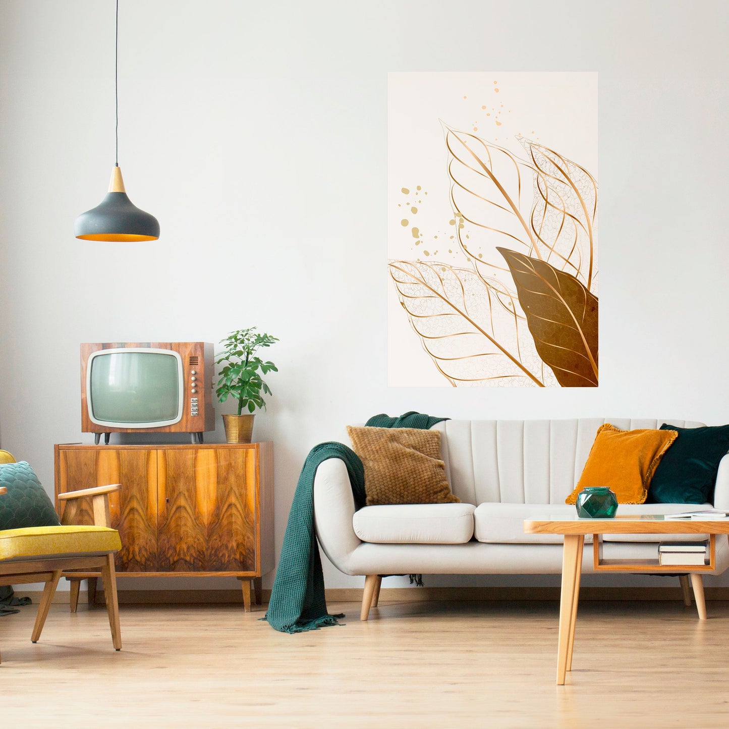 ELEGANZA NEL FOGLIAME Poster verticale staccabile e attaccabile