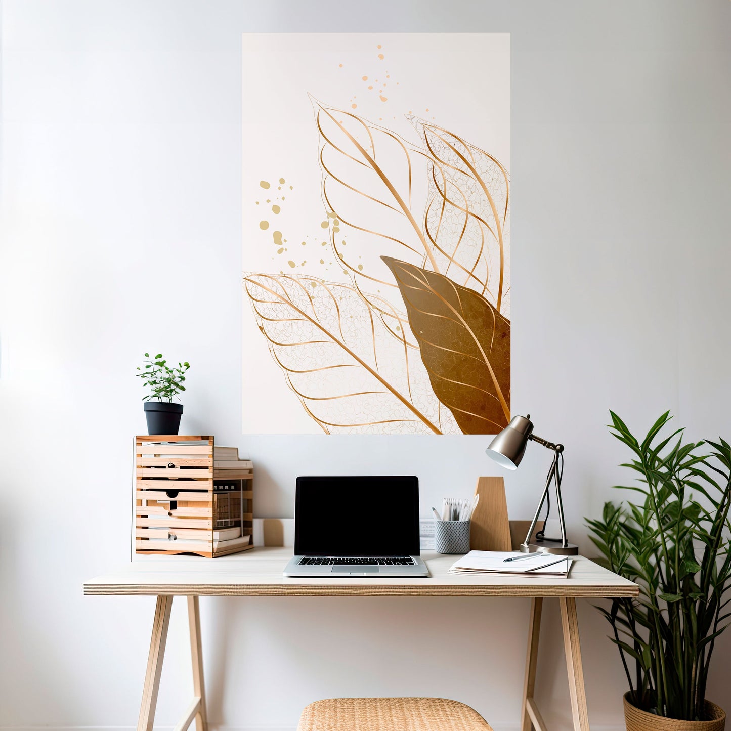 ELEGANZA NEL FOGLIAME Poster verticale staccabile e attaccabile
