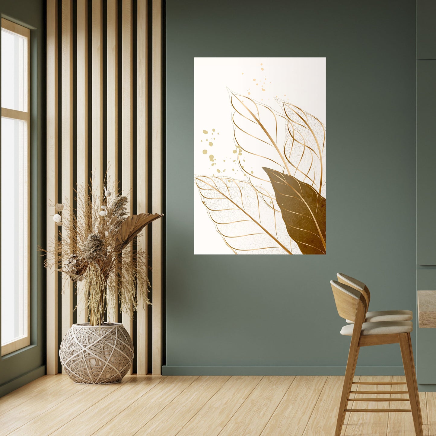 ELEGANZA NEL FOGLIAME Poster verticale staccabile e attaccabile