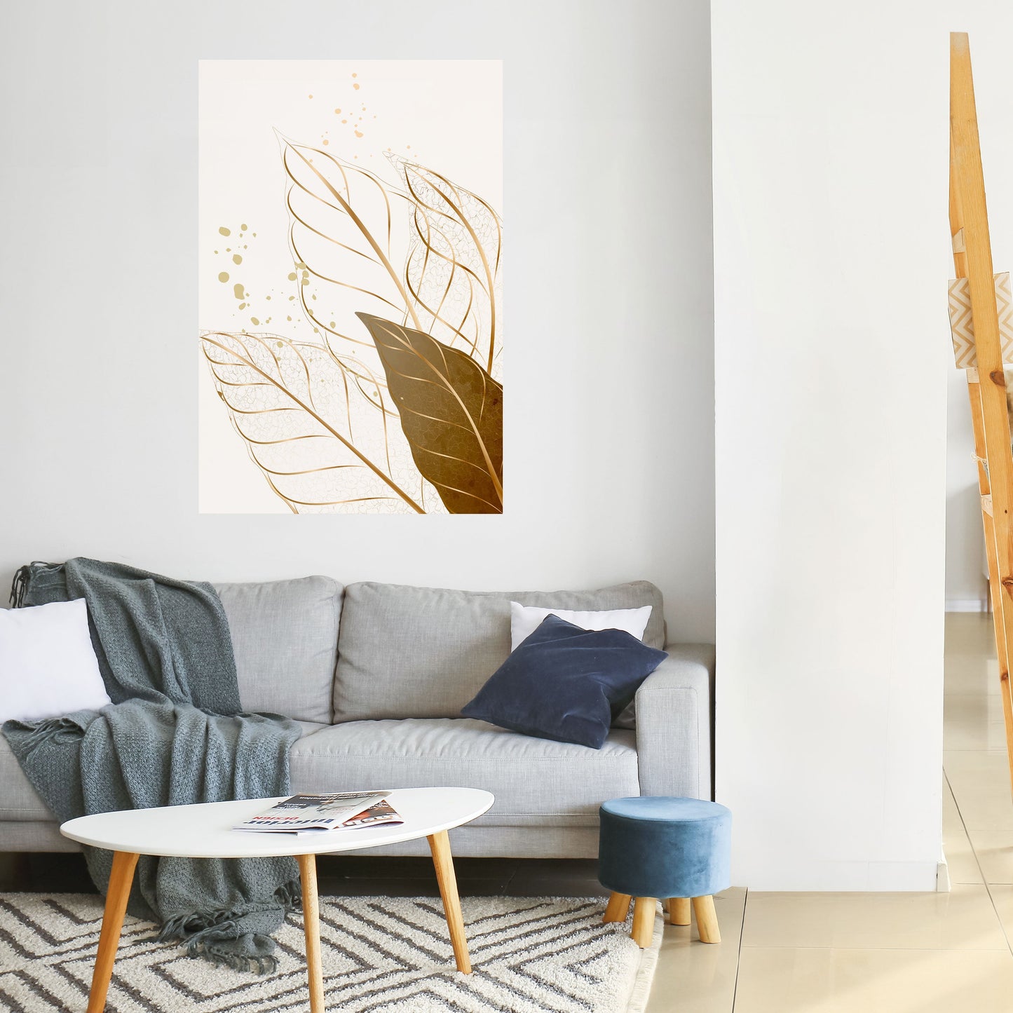ELEGANZA NEL FOGLIAME Poster verticale staccabile e attaccabile