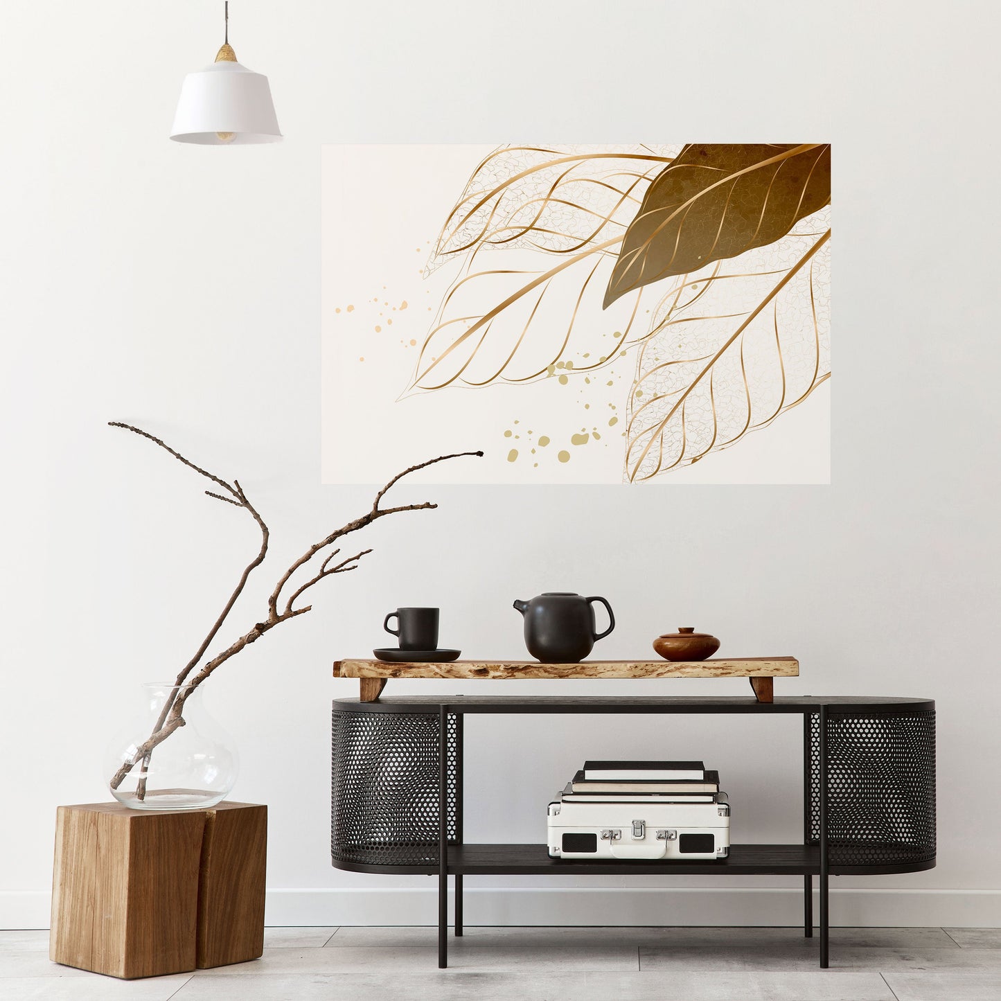 ELEGANZA NEL FOGLIAME Poster orizzontale staccabile e attaccabile