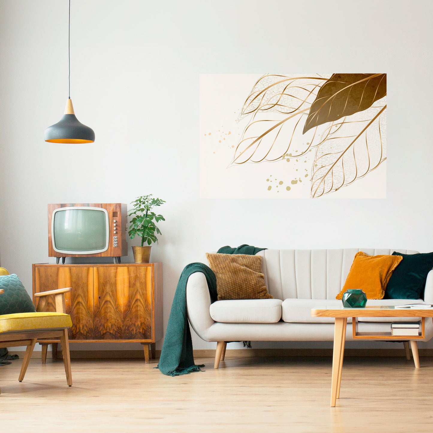 ELEGANZA NEL FOGLIAME Poster orizzontale staccabile e attaccabile