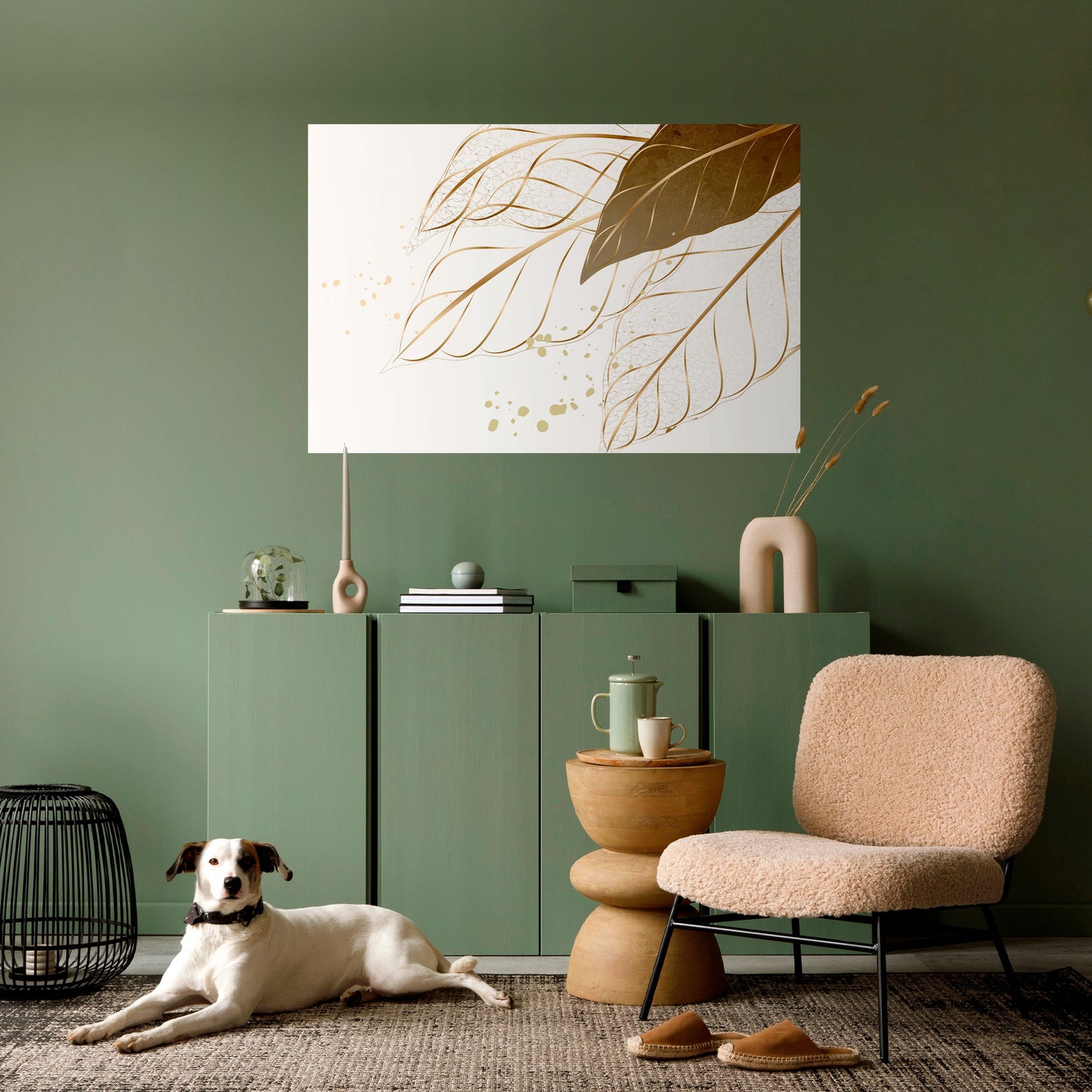 ELEGANZA NEL FOGLIAME Poster orizzontale staccabile e attaccabile