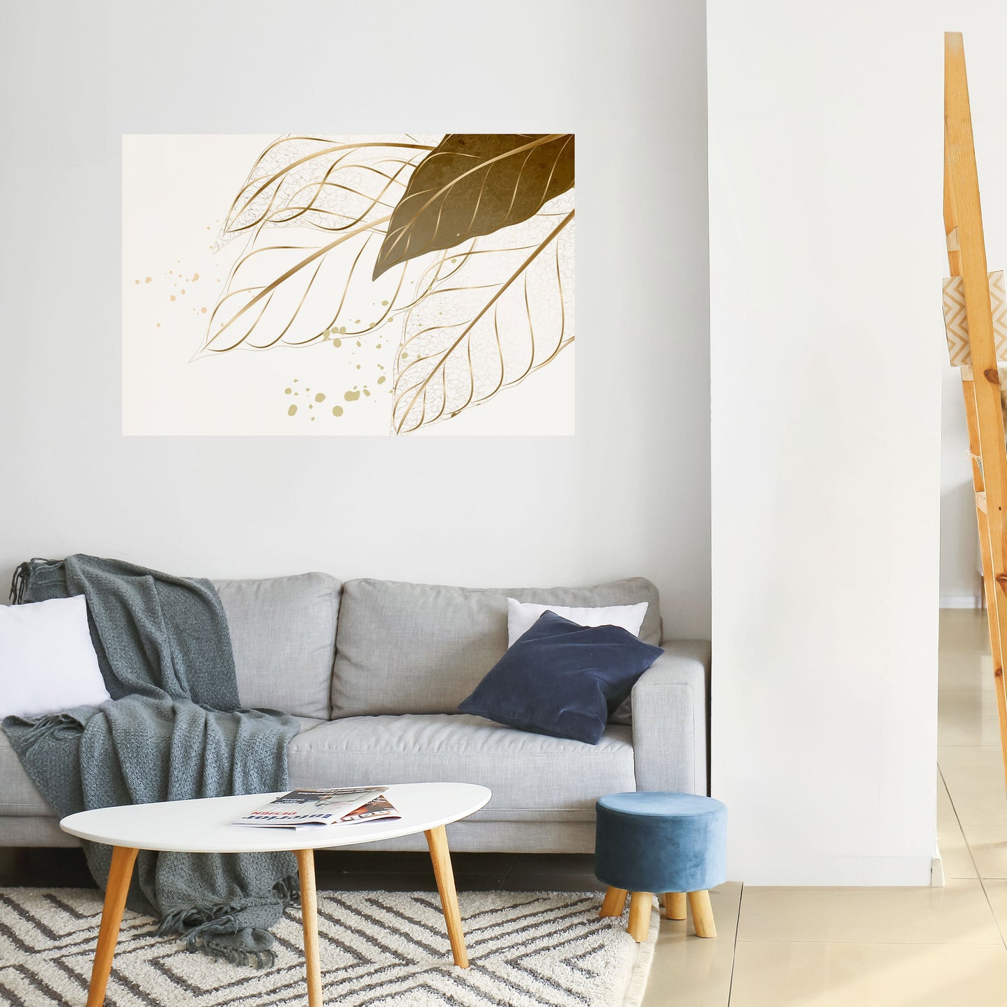 ELEGANZA NEL FOGLIAME Poster orizzontale staccabile e attaccabile