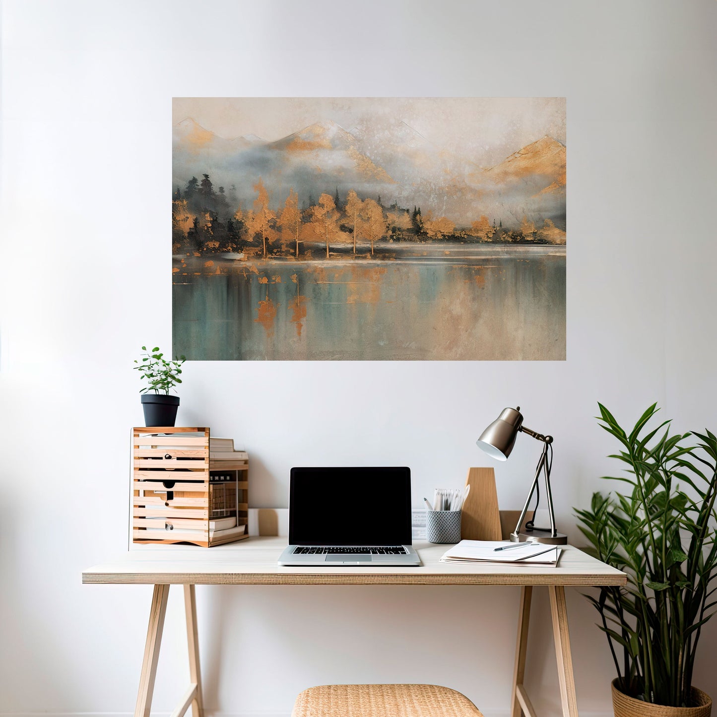 ECHI DELL'ALBA DORATA Poster orizzontale staccabile e attaccabile