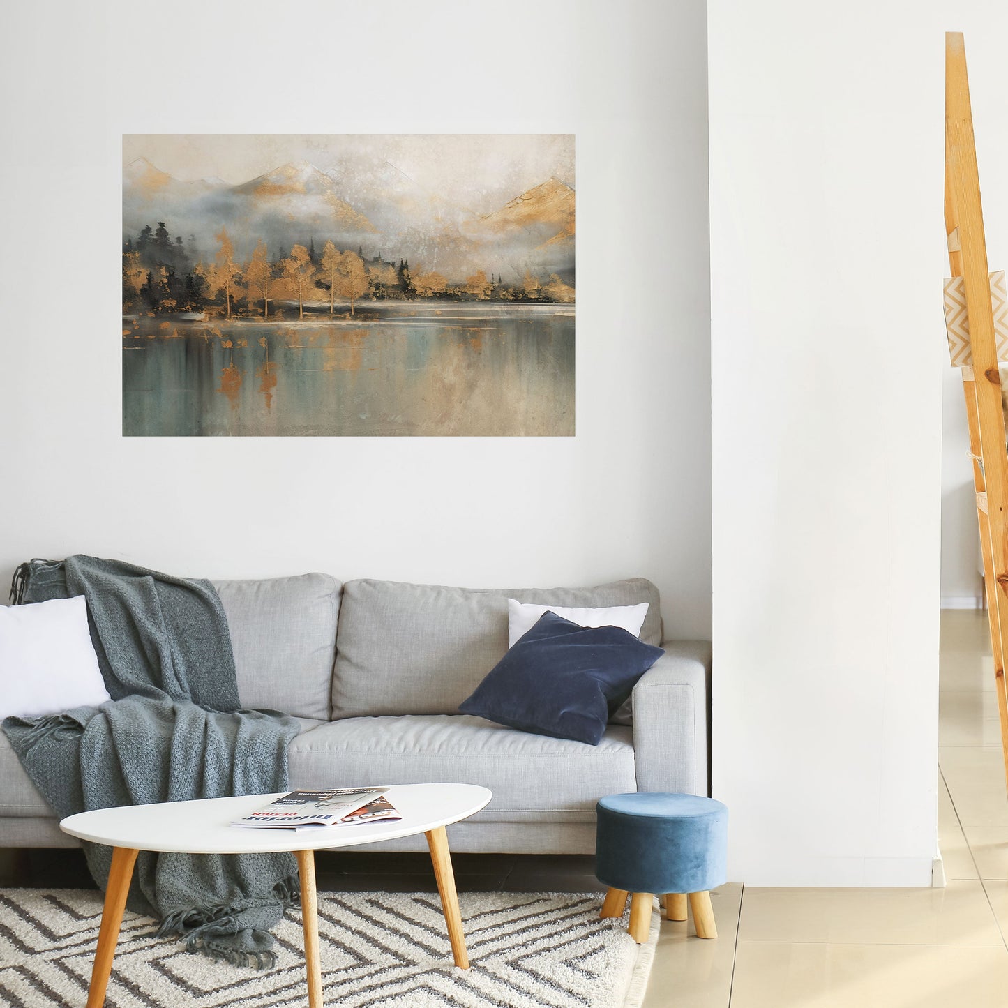 ECHI DELL'ALBA DORATA Poster orizzontale staccabile e attaccabile