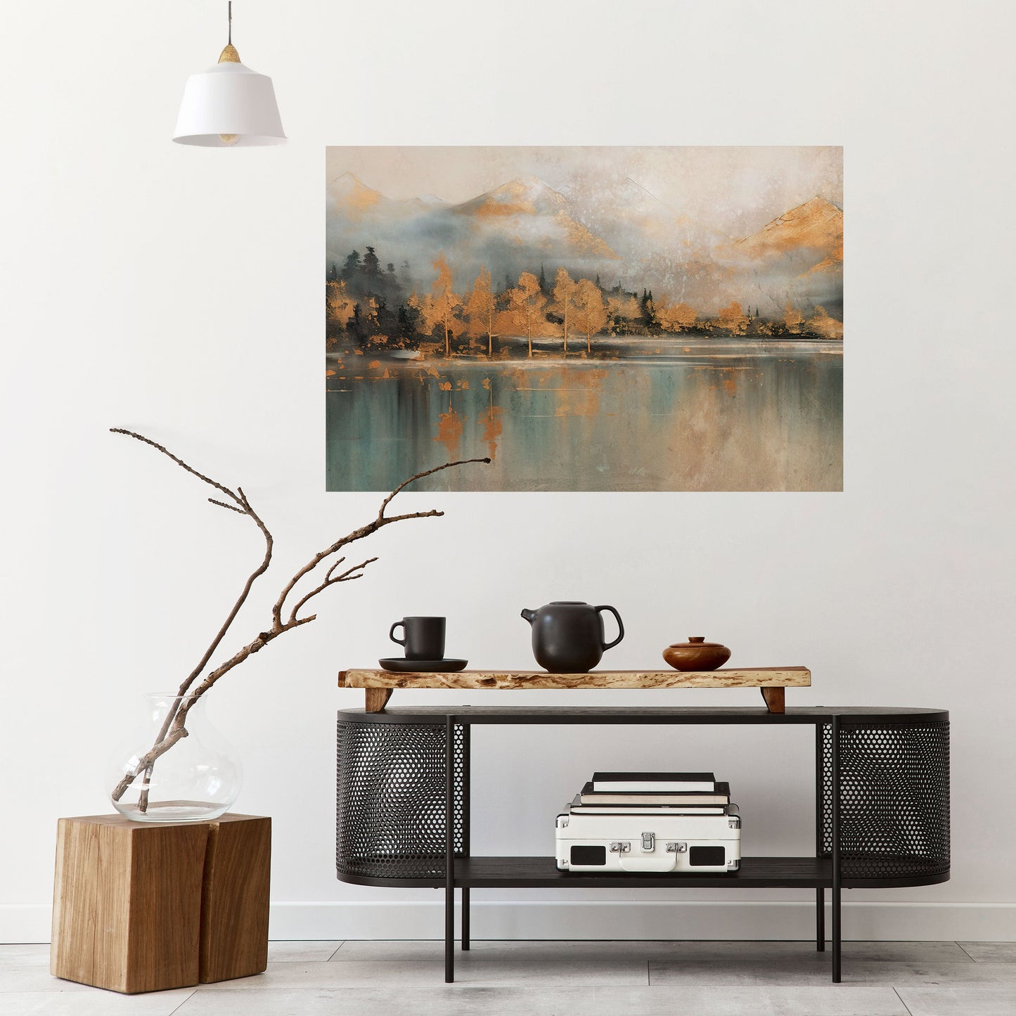 ECHI DELL'ALBA DORATA Poster orizzontale staccabile e attaccabile