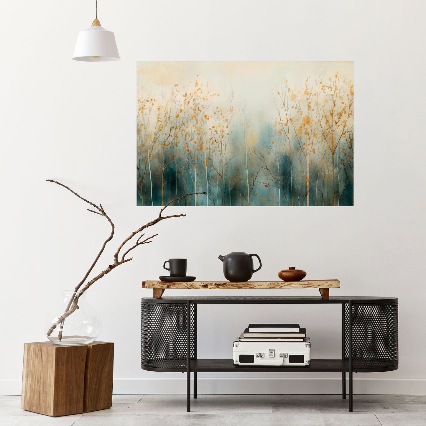 Poster orizzontale staccabile e attaccabile SOGNO DELLA FORESTA MISTICA