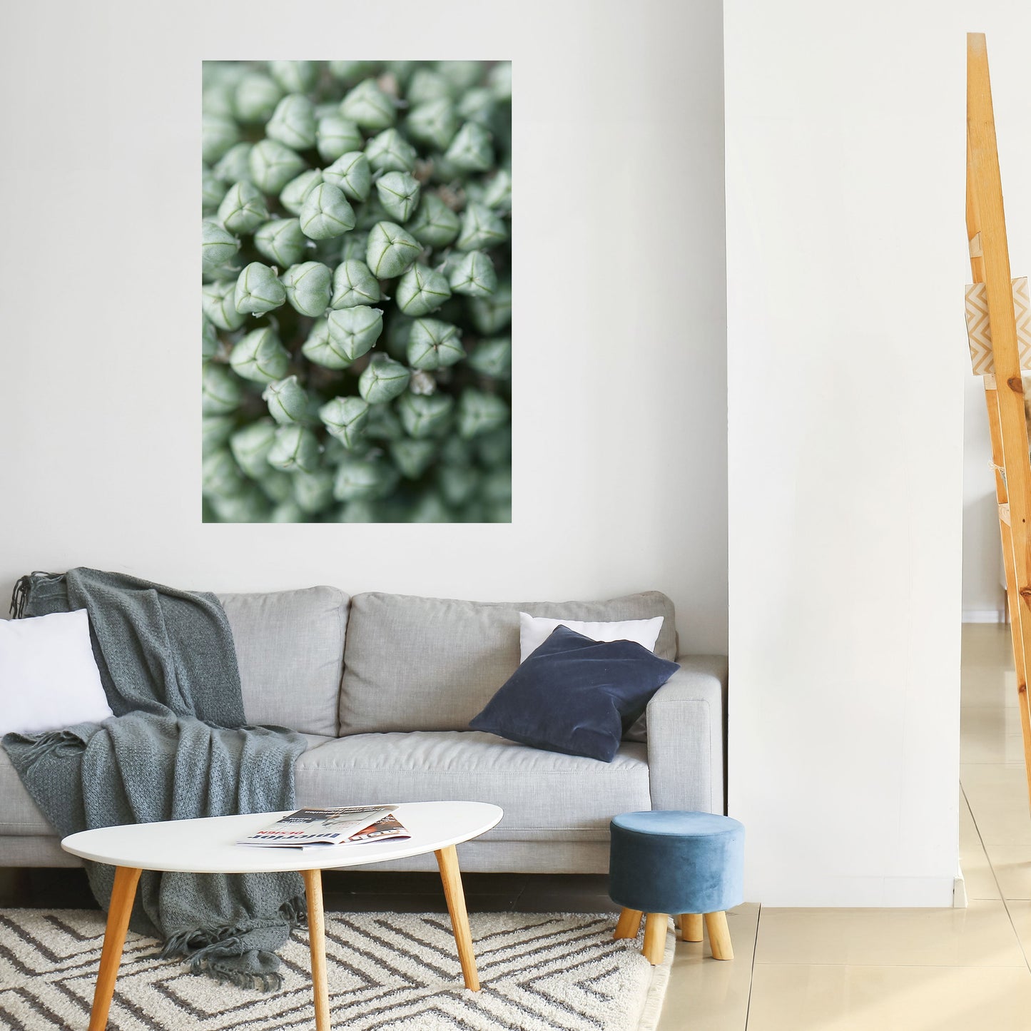 Poster verticale staccabile e attaccabile con TIDBITS VERDI TEXTURED