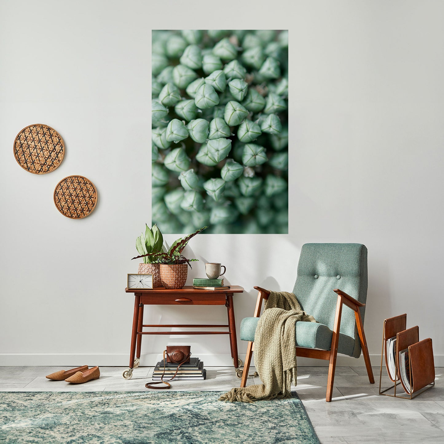 Poster verticale staccabile e attaccabile con TIDBITS VERDI TEXTURED