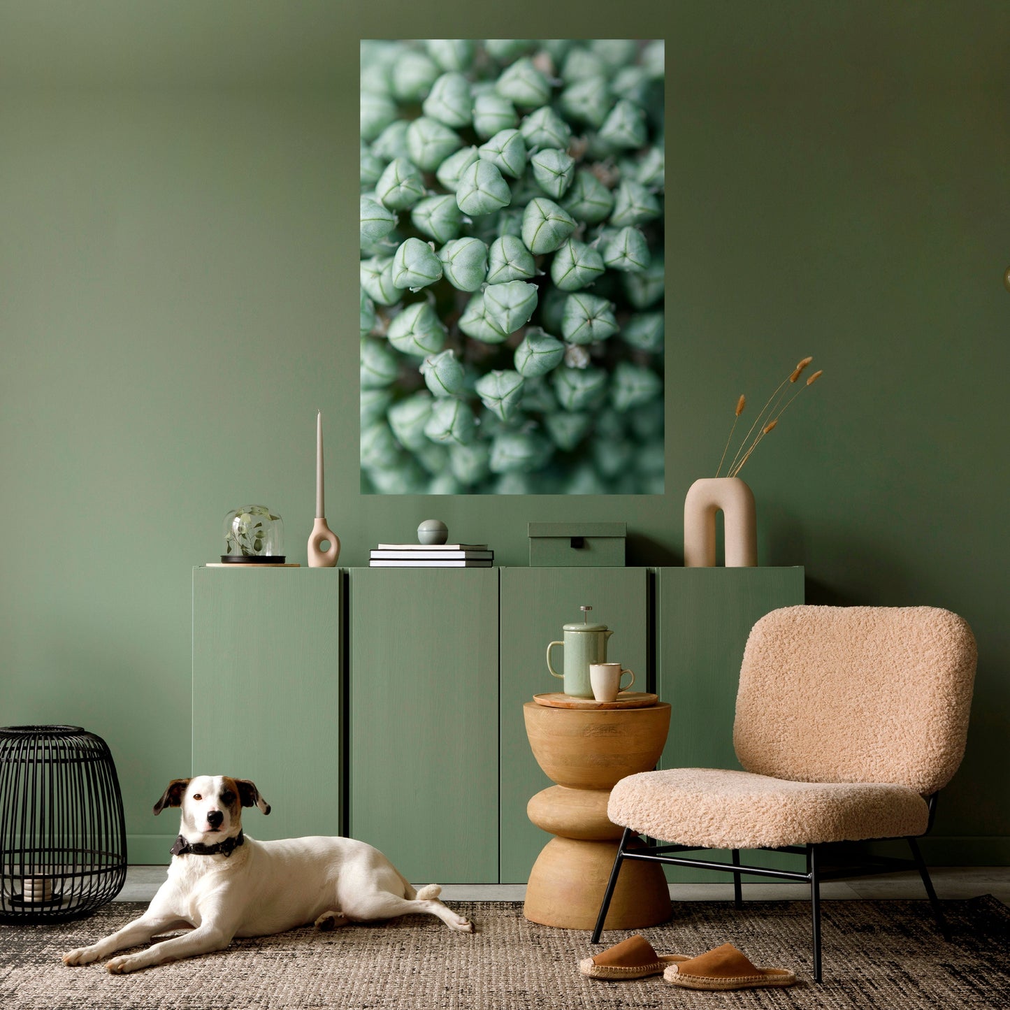 Poster verticale staccabile e attaccabile con TIDBITS VERDI TEXTURED