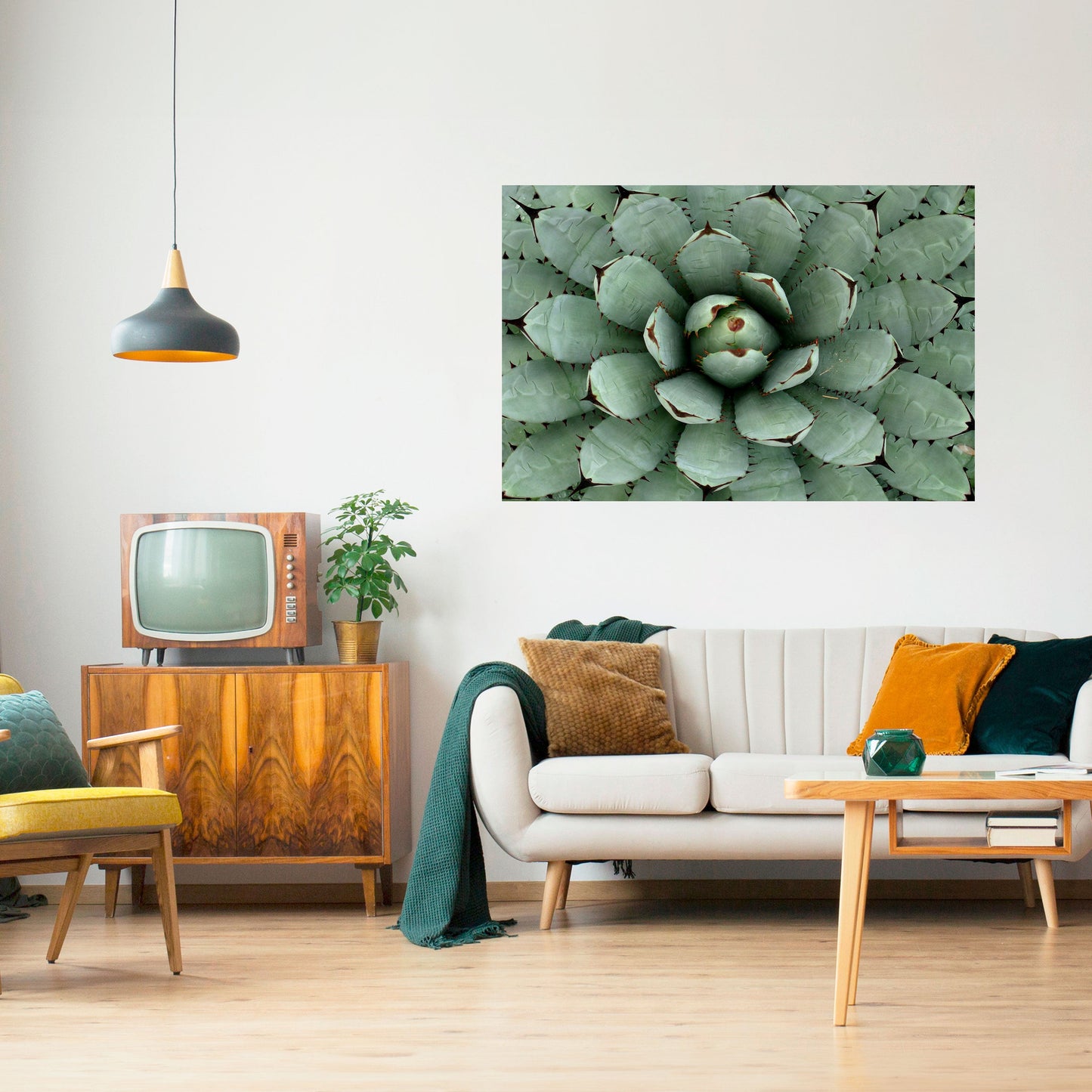 SIMMETRIA SUCCULENTA Poster orizzontale staccabile e attaccabile