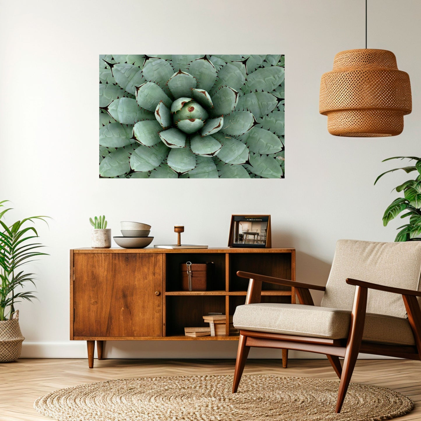 SIMMETRIA SUCCULENTA Poster orizzontale staccabile e attaccabile