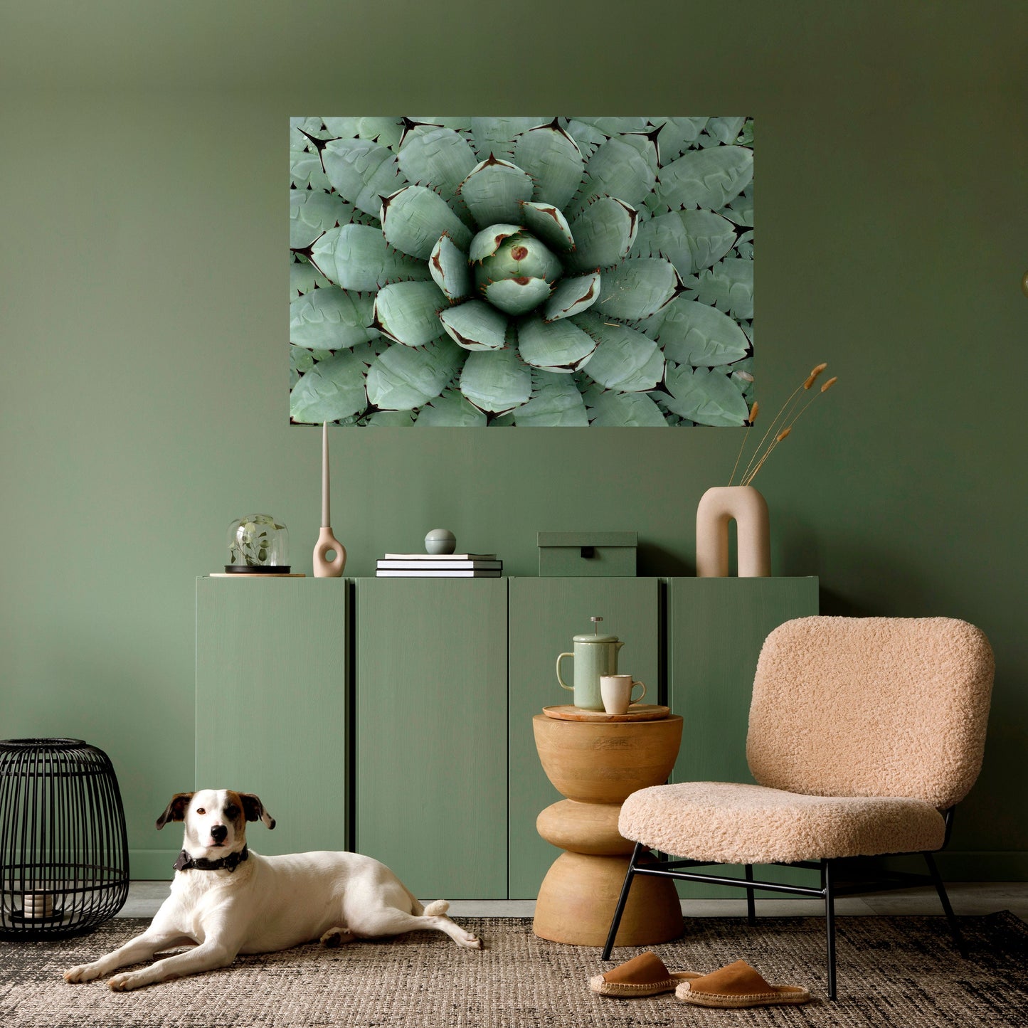SIMMETRIA SUCCULENTA Poster orizzontale staccabile e attaccabile