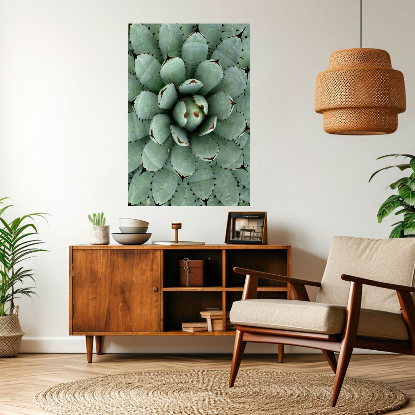 SIMMETRIA SUCCULENTA Poster verticale staccabile e attaccabile