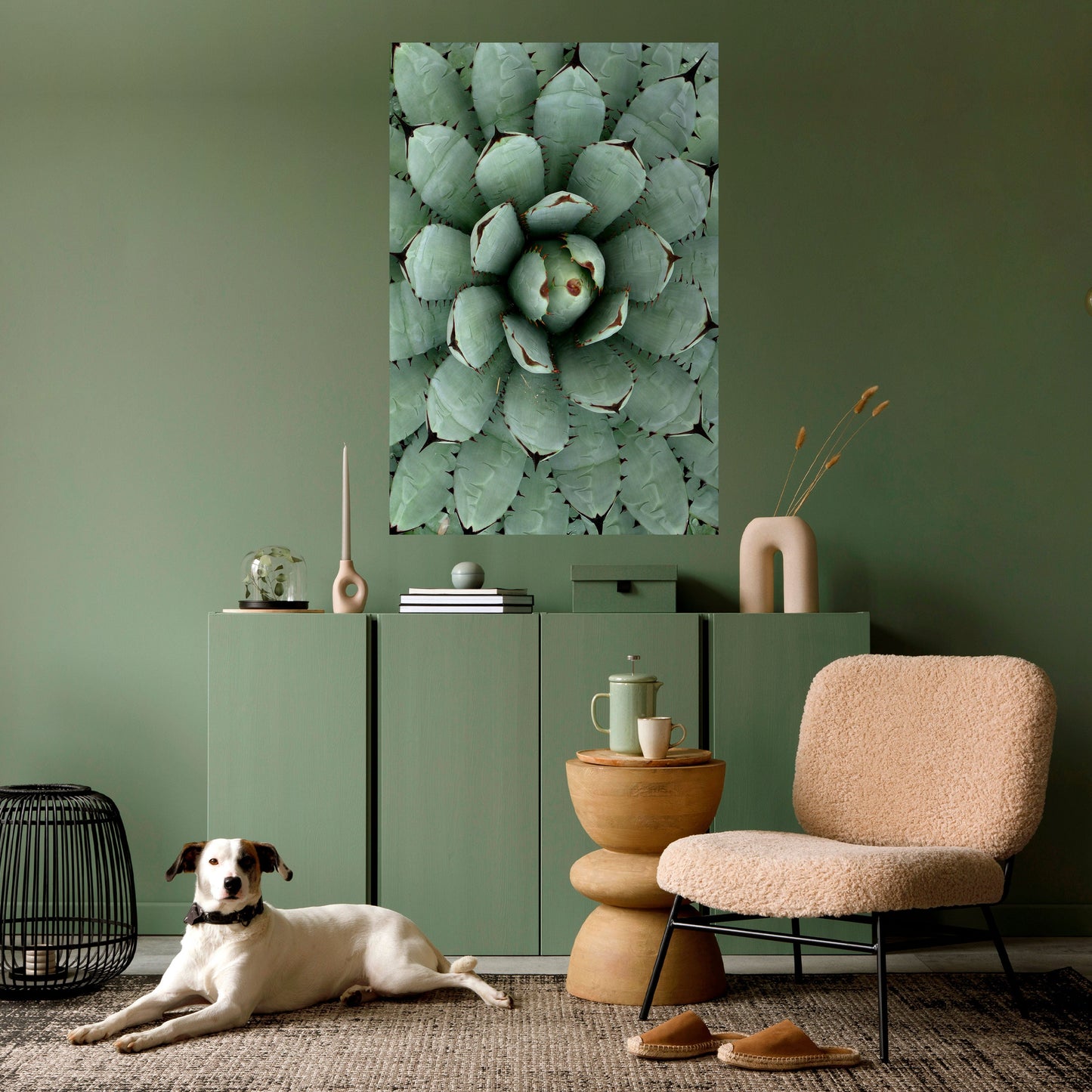 SIMMETRIA SUCCULENTA Poster verticale staccabile e attaccabile