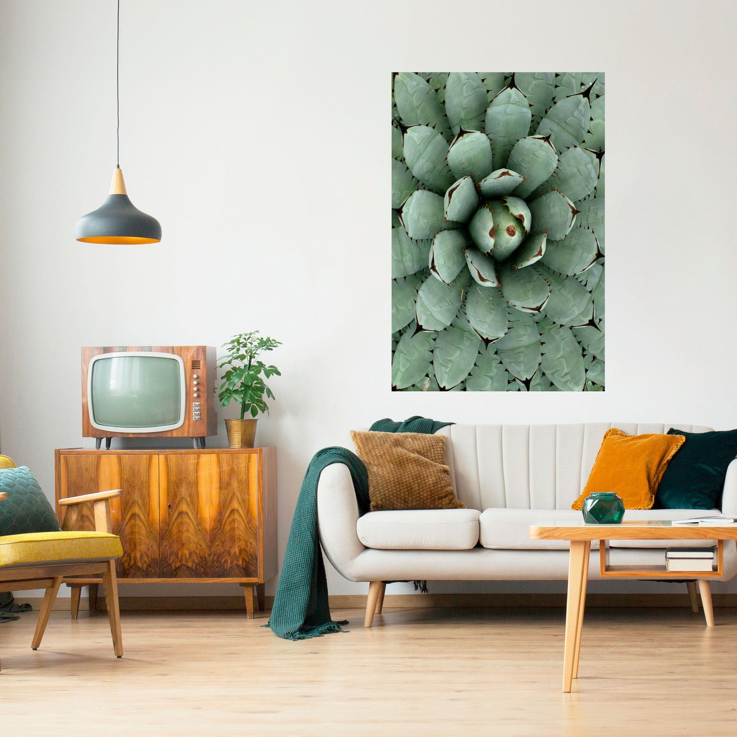SIMMETRIA SUCCULENTA Poster verticale staccabile e attaccabile