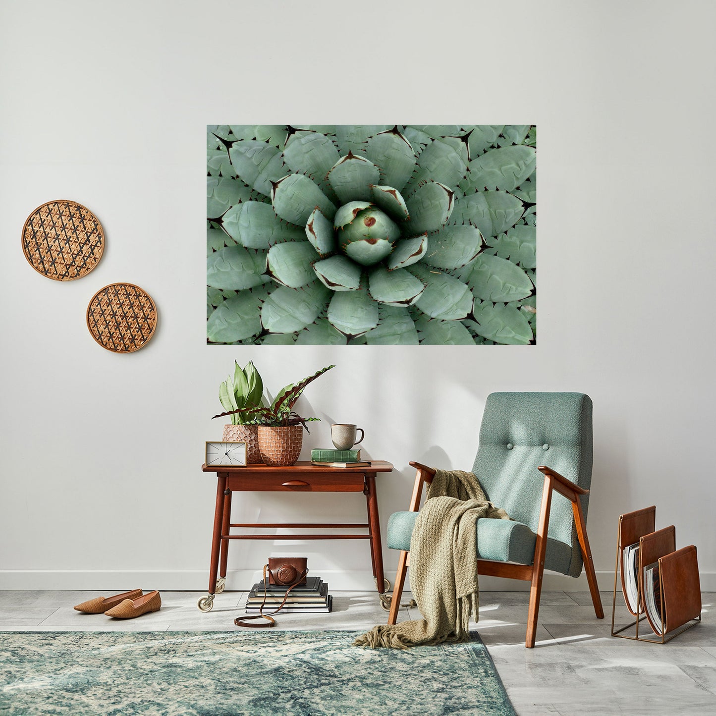 SIMMETRIA SUCCULENTA Poster orizzontale staccabile e attaccabile