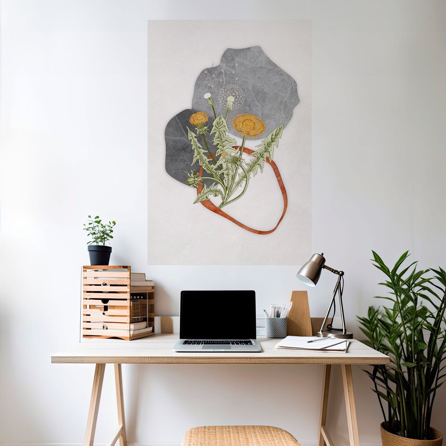 Poster verticale staccabile e attaccabile con ANELLO DI DENTE DI LEONE