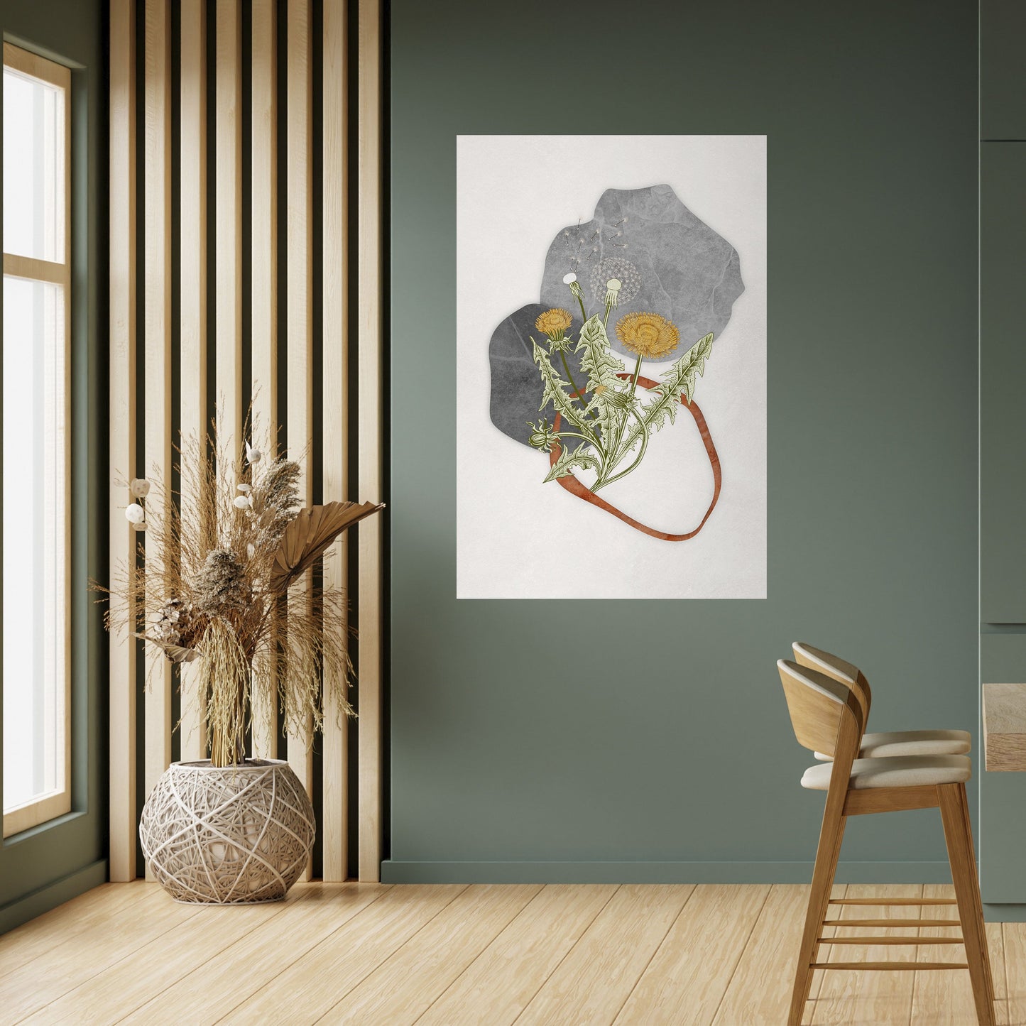 Poster verticale staccabile e attaccabile con ANELLO DI DENTE DI LEONE