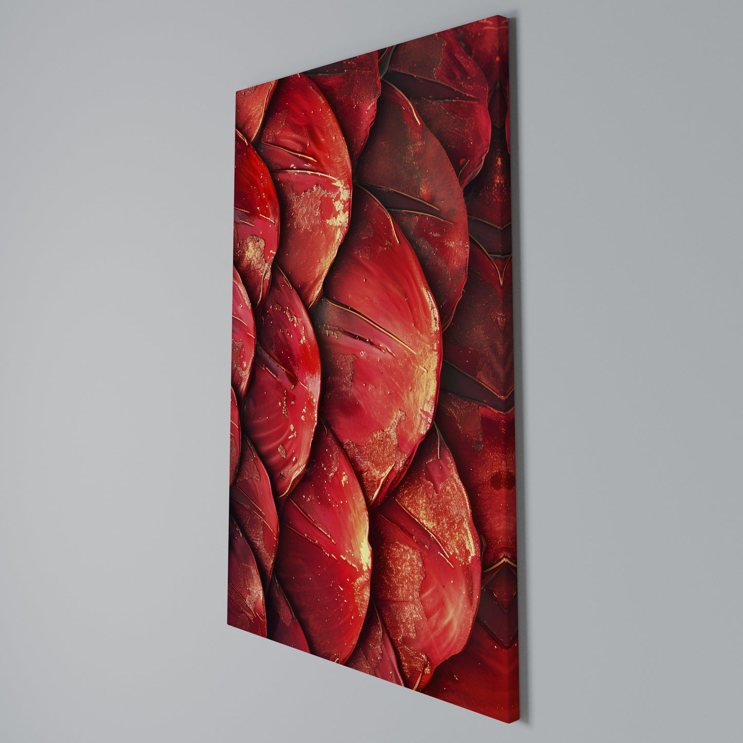RUBY PETAL DANCE Stampa su Tela Verticale