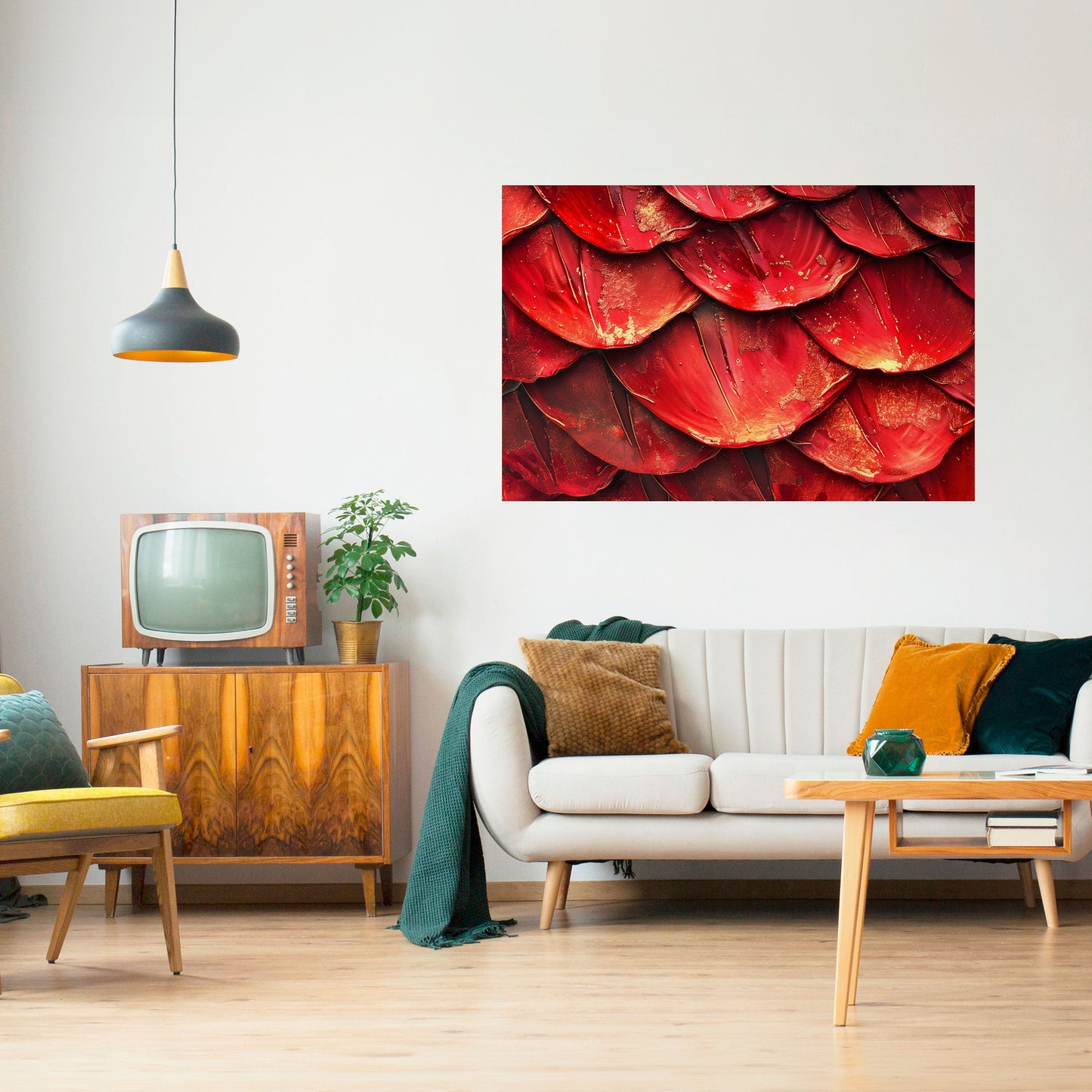 Poster orizzontale staccabile e attaccabile RUBY PETAL DANCE