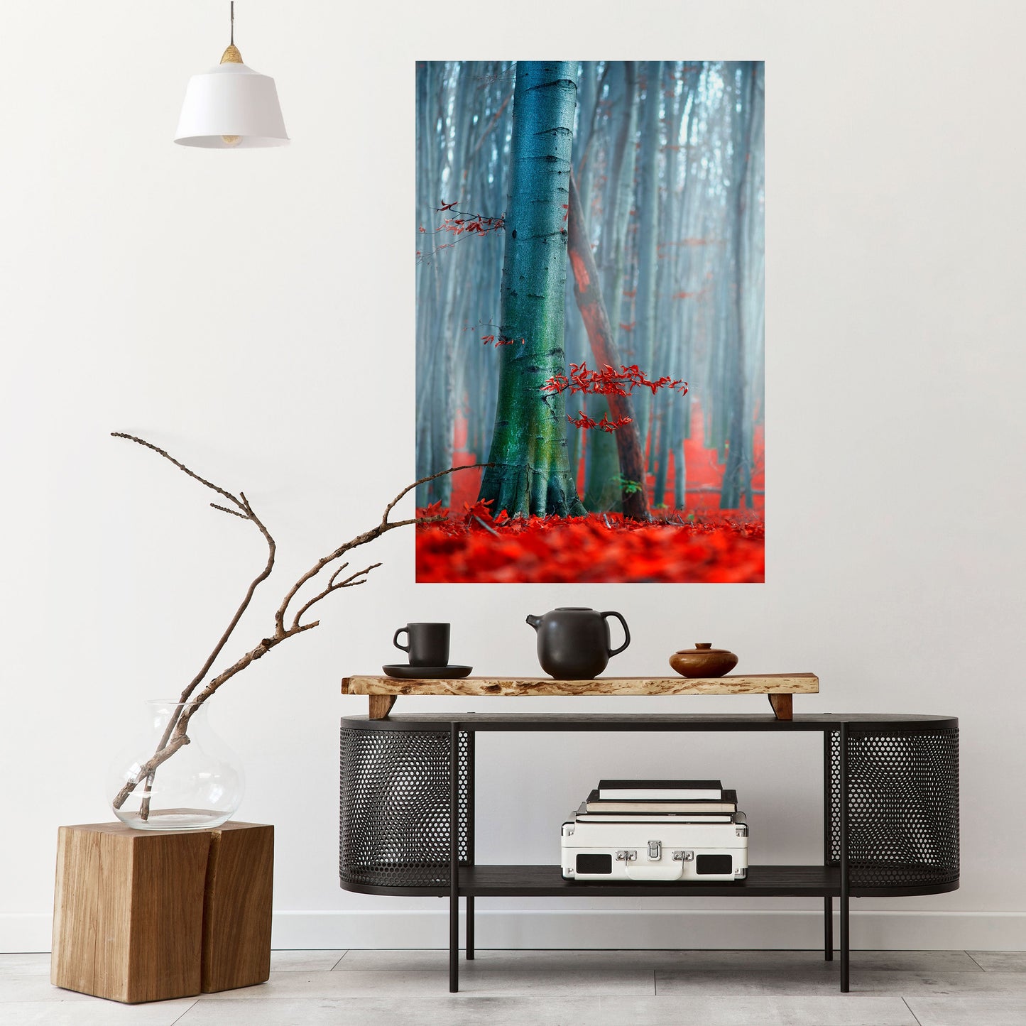 Poster verticale da staccare e attaccare TRANQUIL RED ELEGANCE