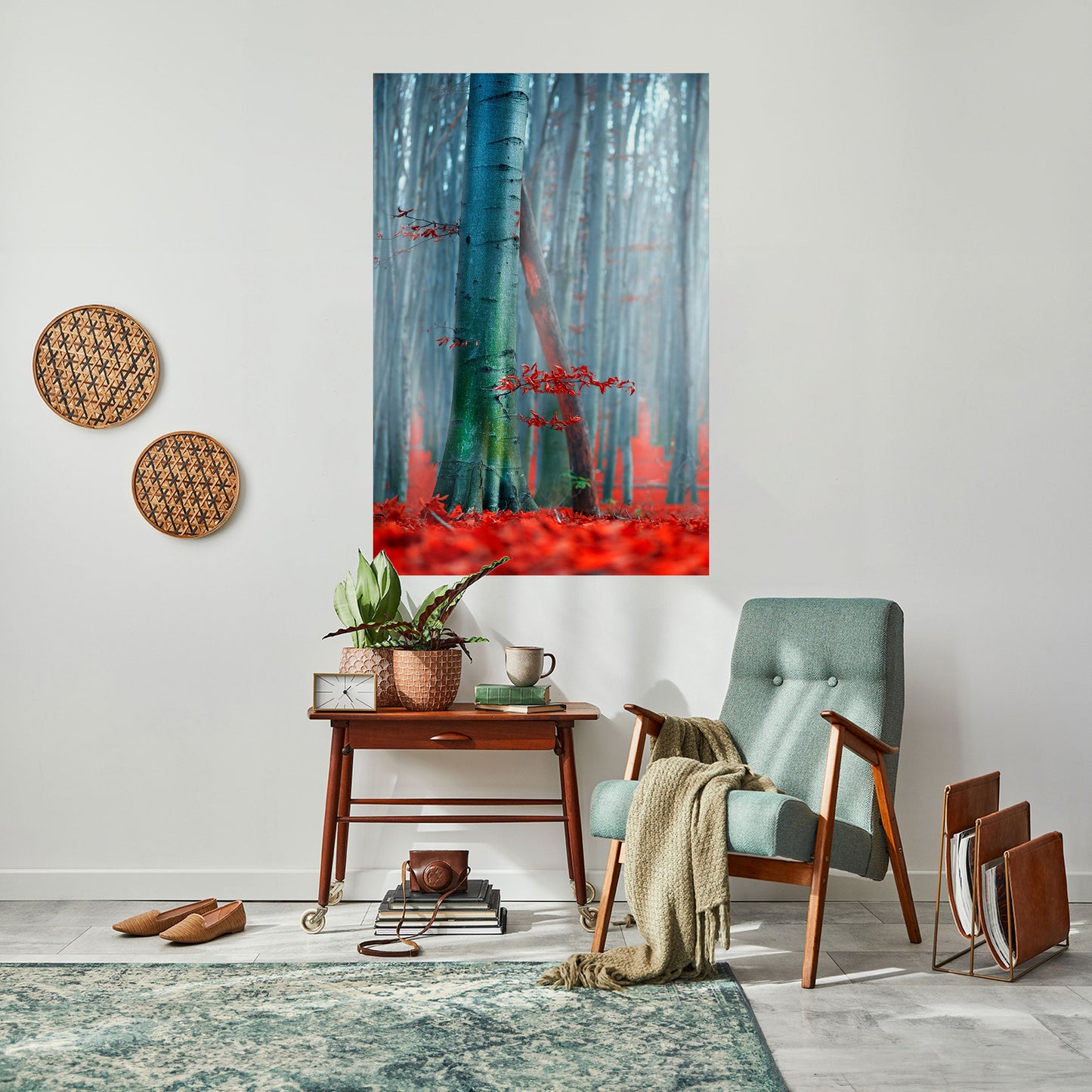 Poster verticale da staccare e attaccare TRANQUIL RED ELEGANCE