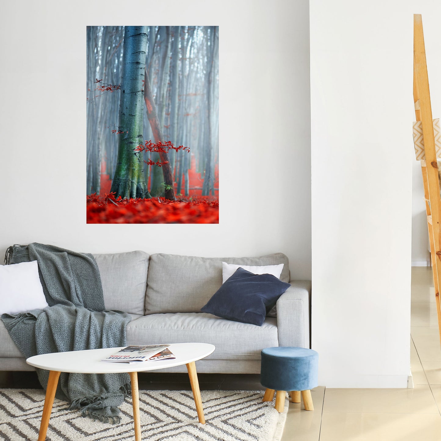 Poster verticale da staccare e attaccare TRANQUIL RED ELEGANCE