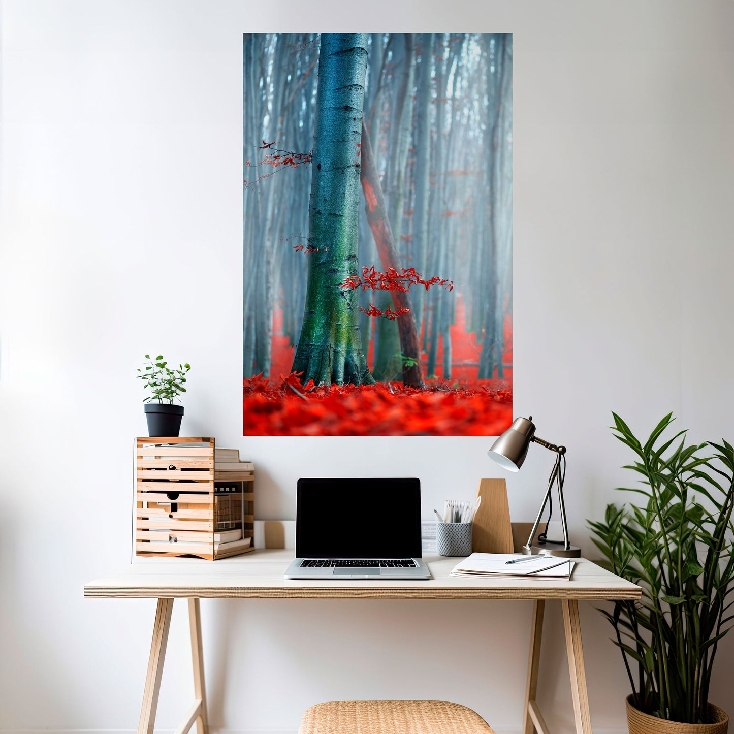 Poster verticale da staccare e attaccare TRANQUIL RED ELEGANCE