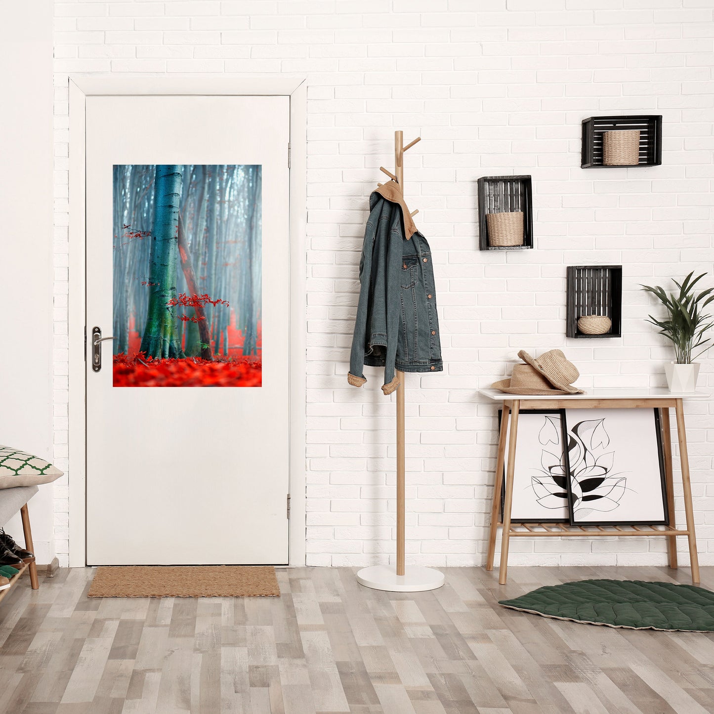 Poster verticale da staccare e attaccare TRANQUIL RED ELEGANCE