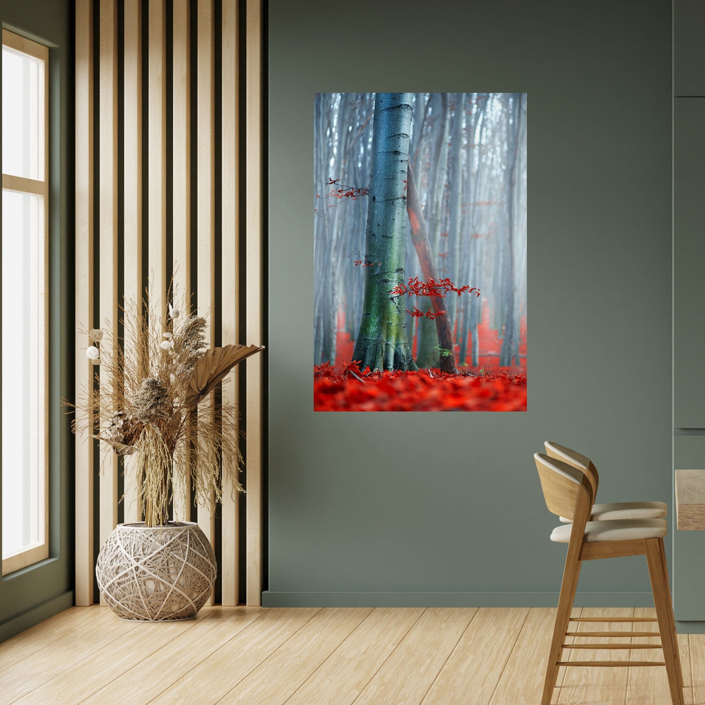 Poster verticale da staccare e attaccare TRANQUIL RED ELEGANCE