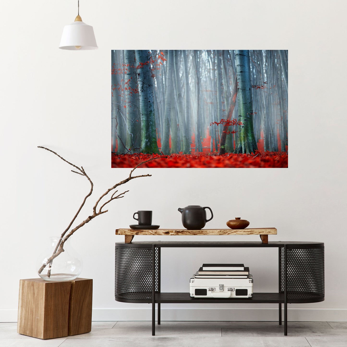 Poster orizzontale stacca e attacca TRANQUIL RED ELEGANCE