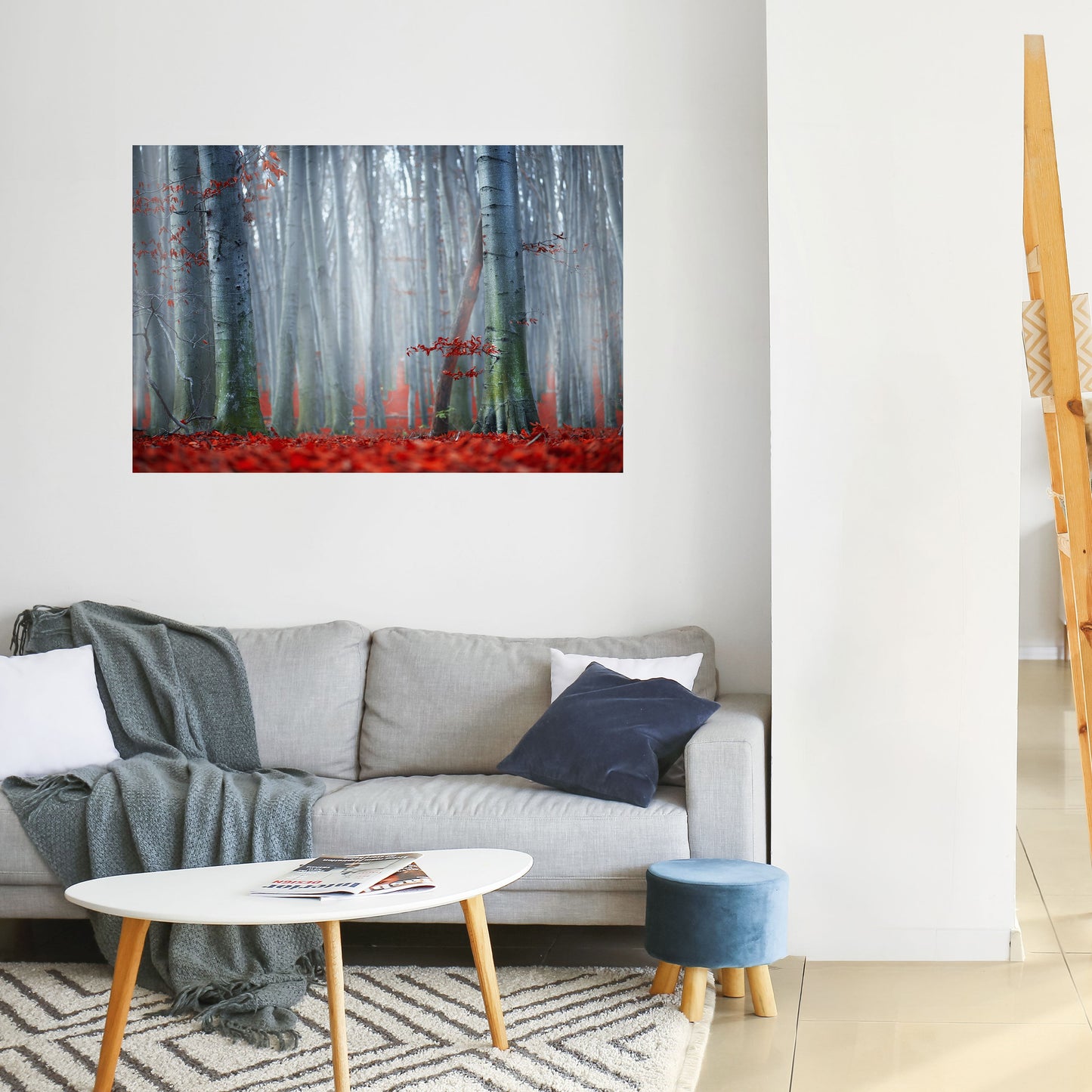 Poster orizzontale stacca e attacca TRANQUIL RED ELEGANCE