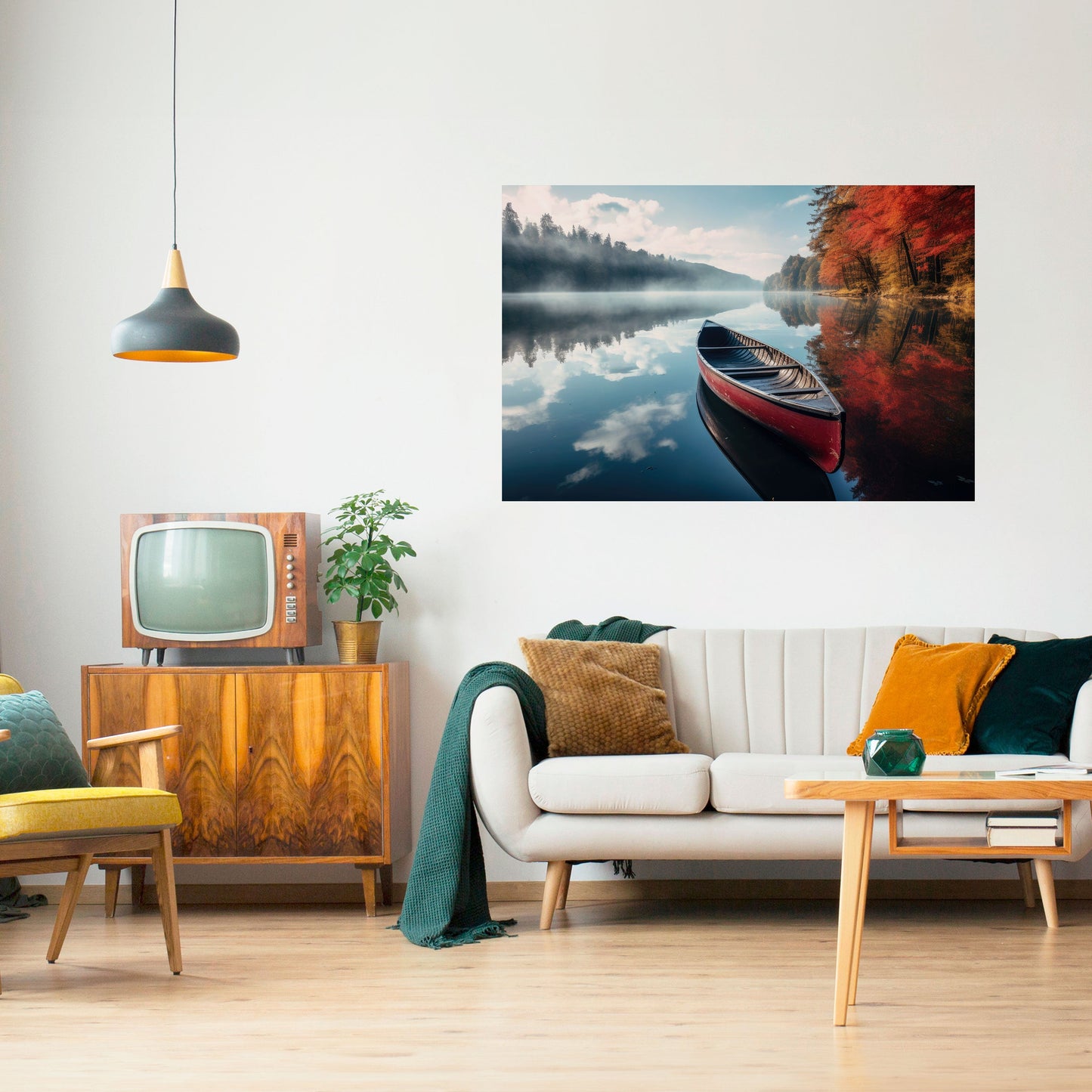 Poster orizzontale staccabile e attaccabile BARCA DELLA TRANQUILLITÀ