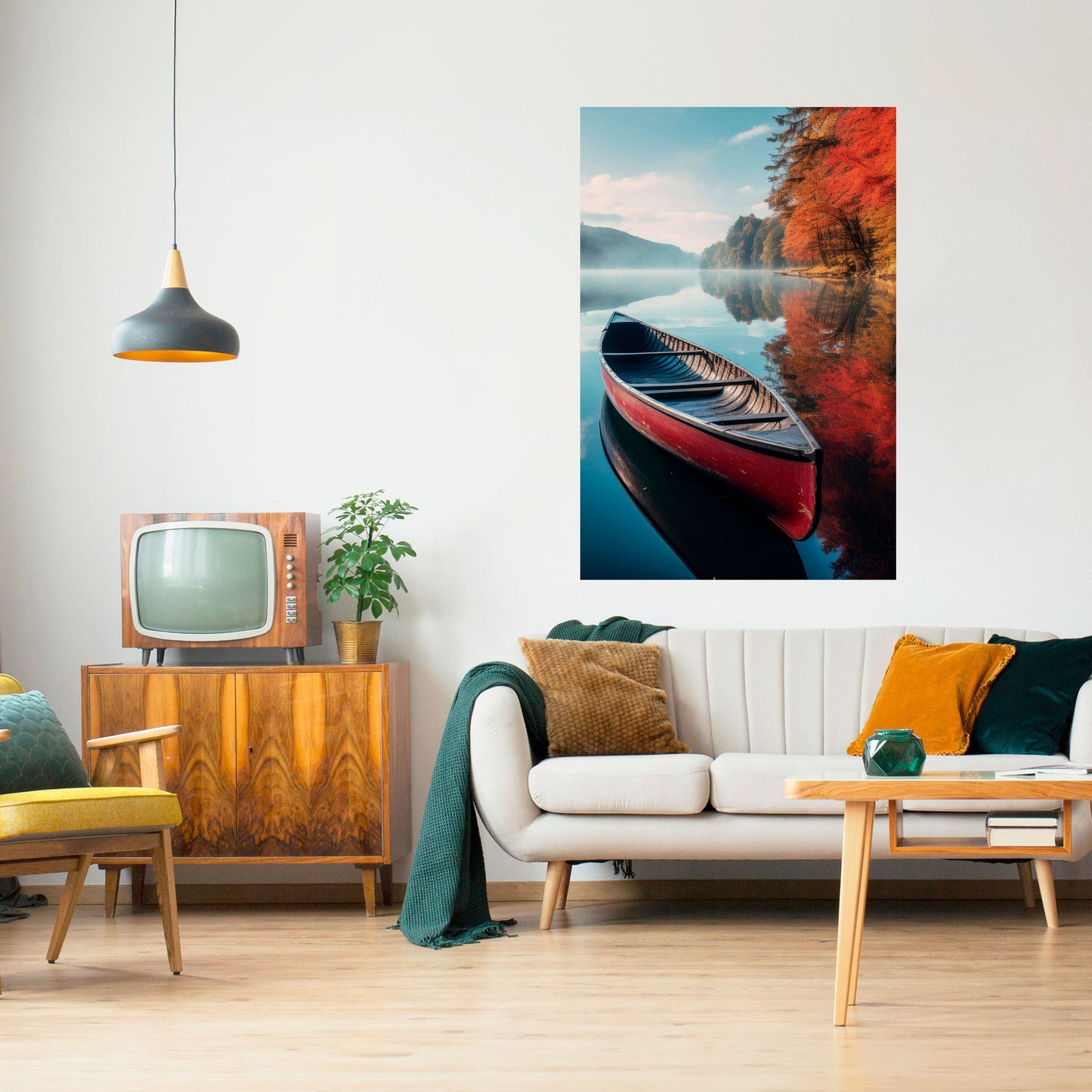 Poster verticale staccabile e attaccabile BARCA DELLA TRANQUILLITÀ