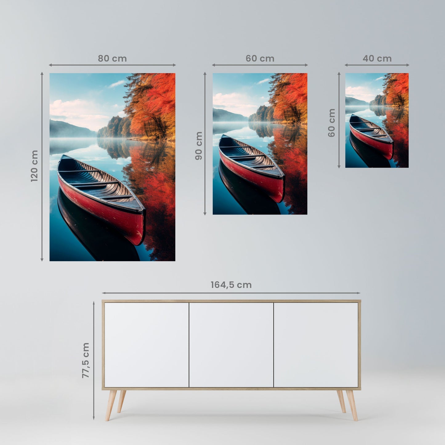 Poster verticale staccabile e attaccabile BARCA DELLA TRANQUILLITÀ