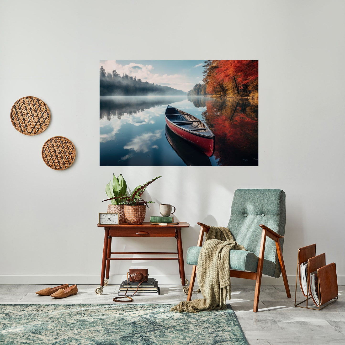 Poster orizzontale staccabile e attaccabile BARCA DELLA TRANQUILLITÀ