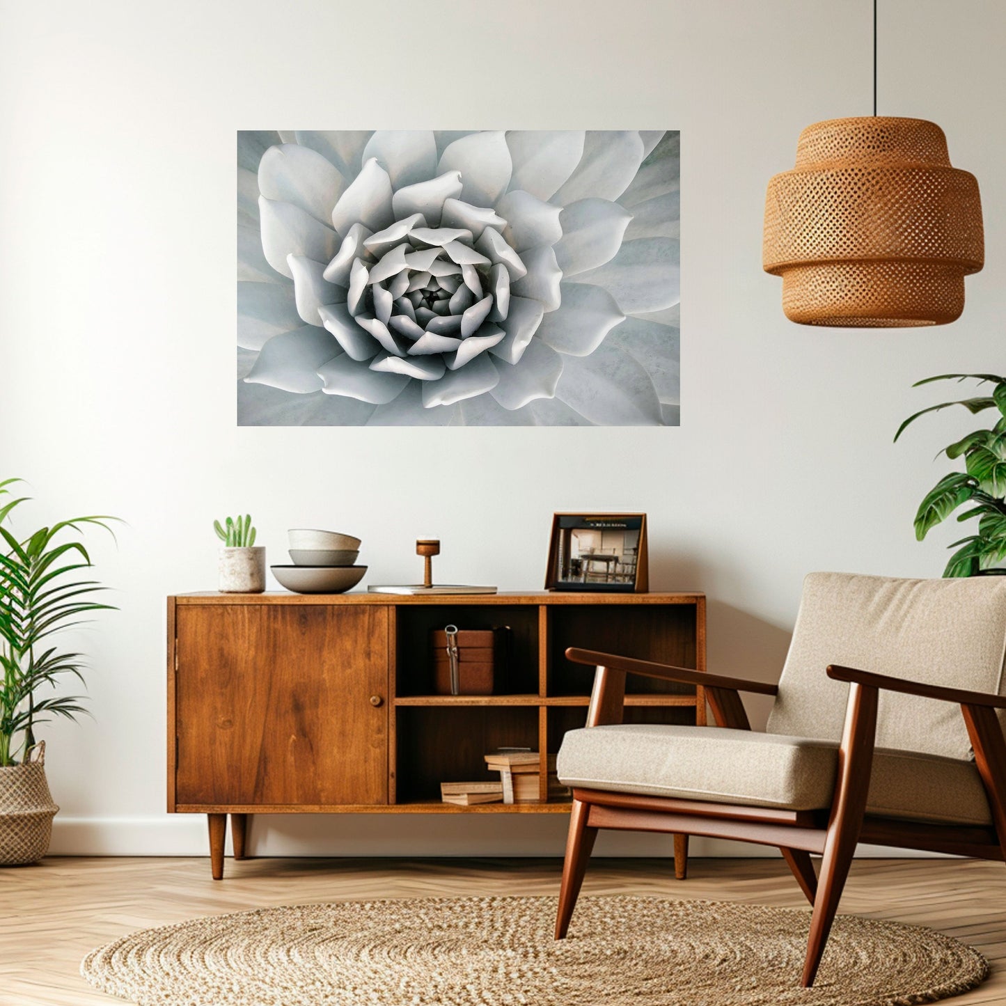 Poster orizzontale staccabile e attaccabile ELEGANTE PETAL SWIRL