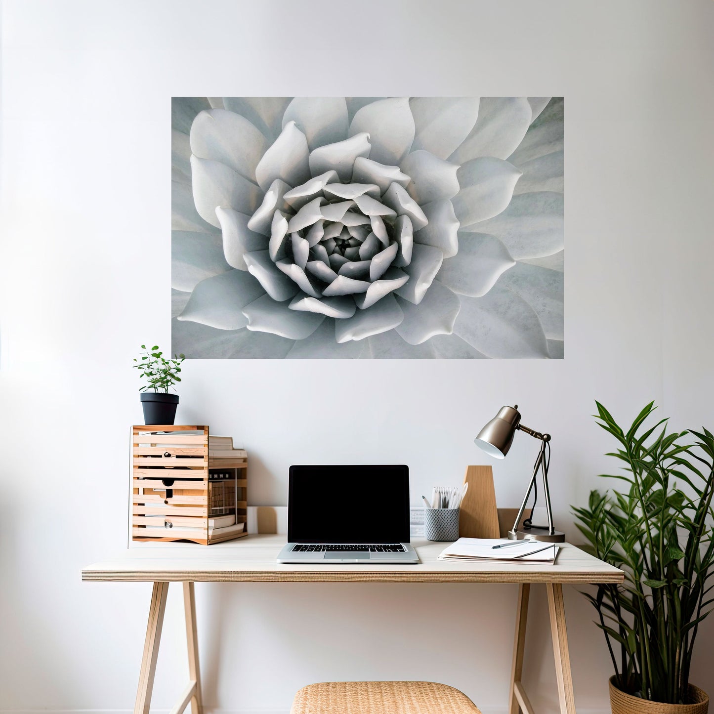 Poster orizzontale staccabile e attaccabile ELEGANTE PETAL SWIRL