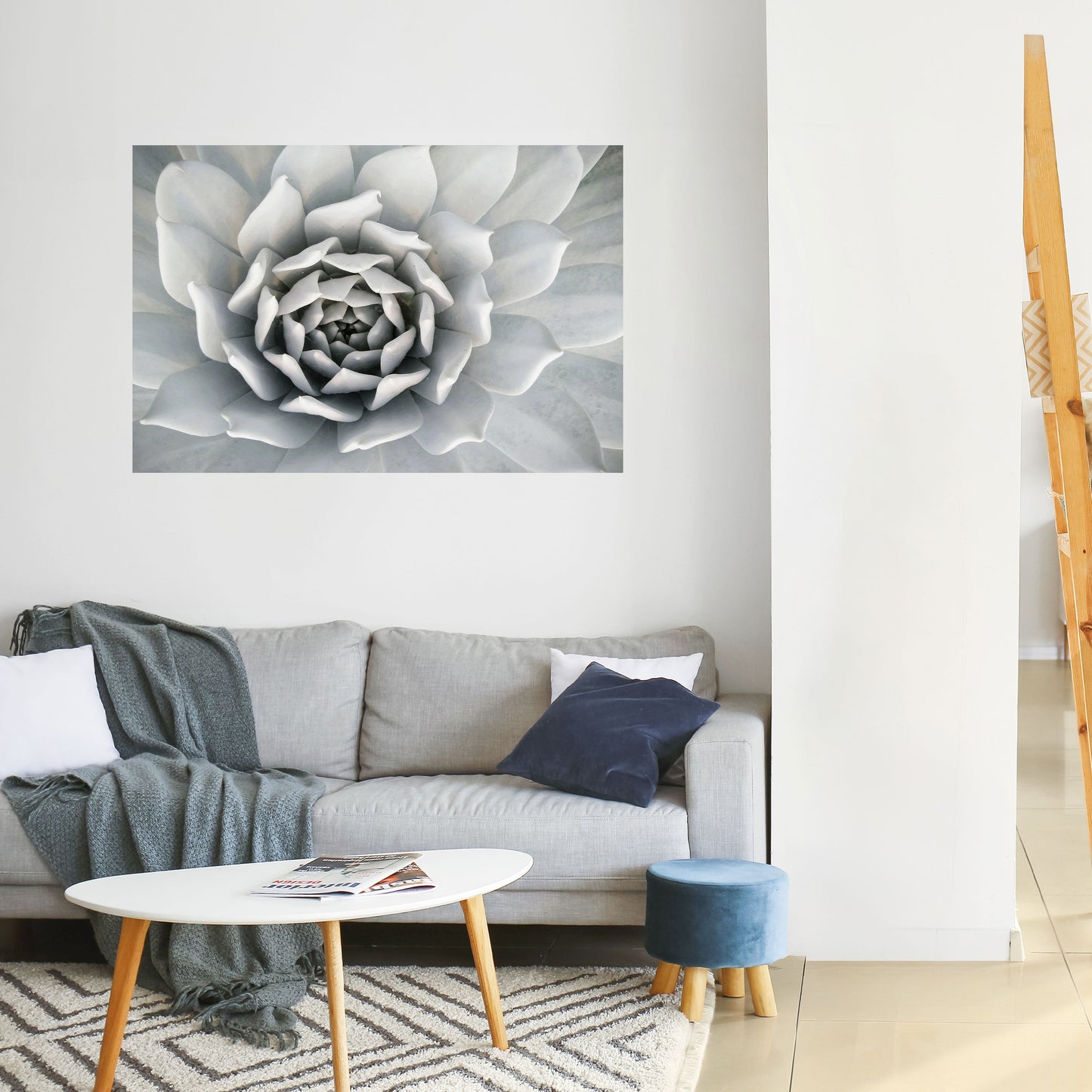 Poster orizzontale staccabile e attaccabile ELEGANTE PETAL SWIRL