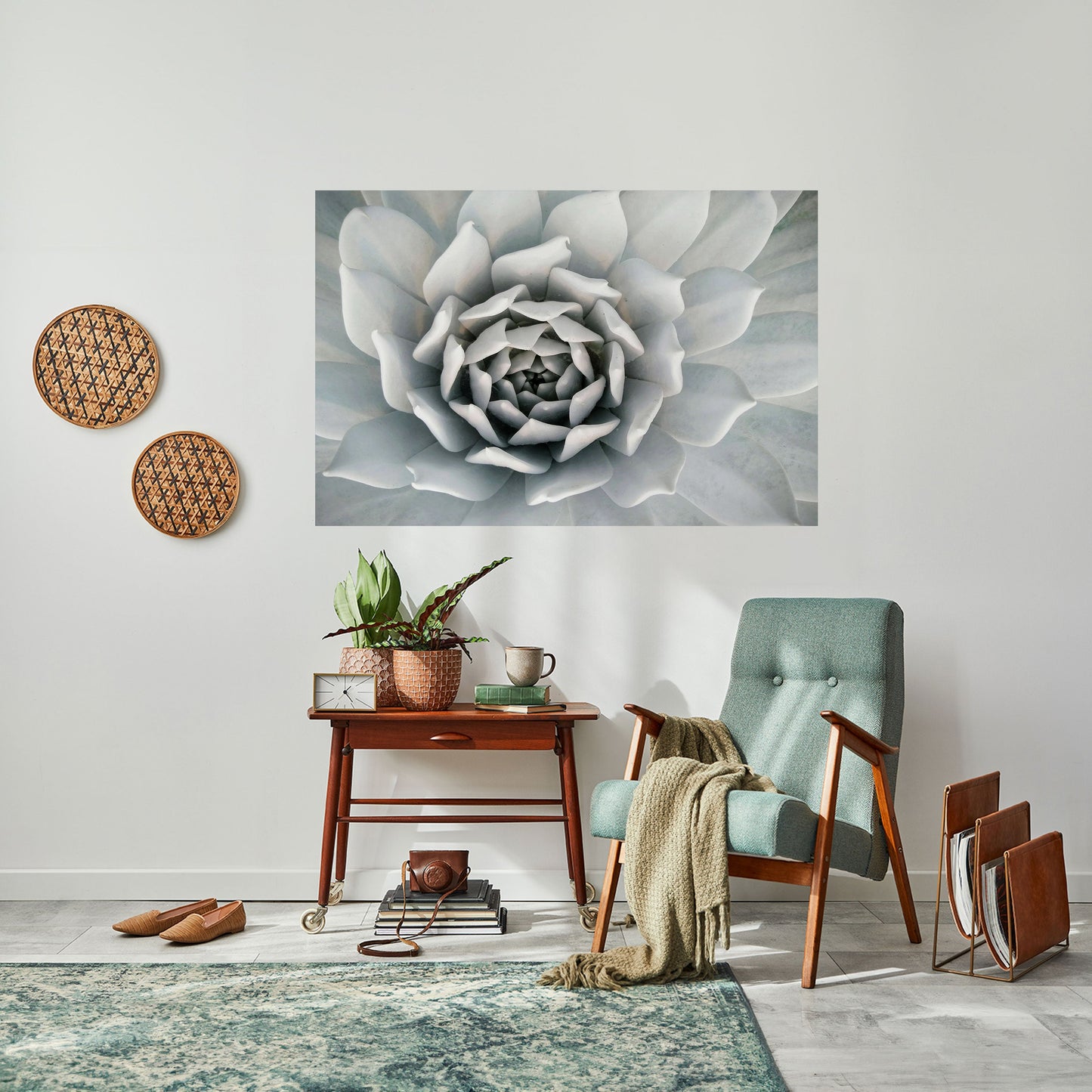 Poster orizzontale staccabile e attaccabile ELEGANTE PETAL SWIRL