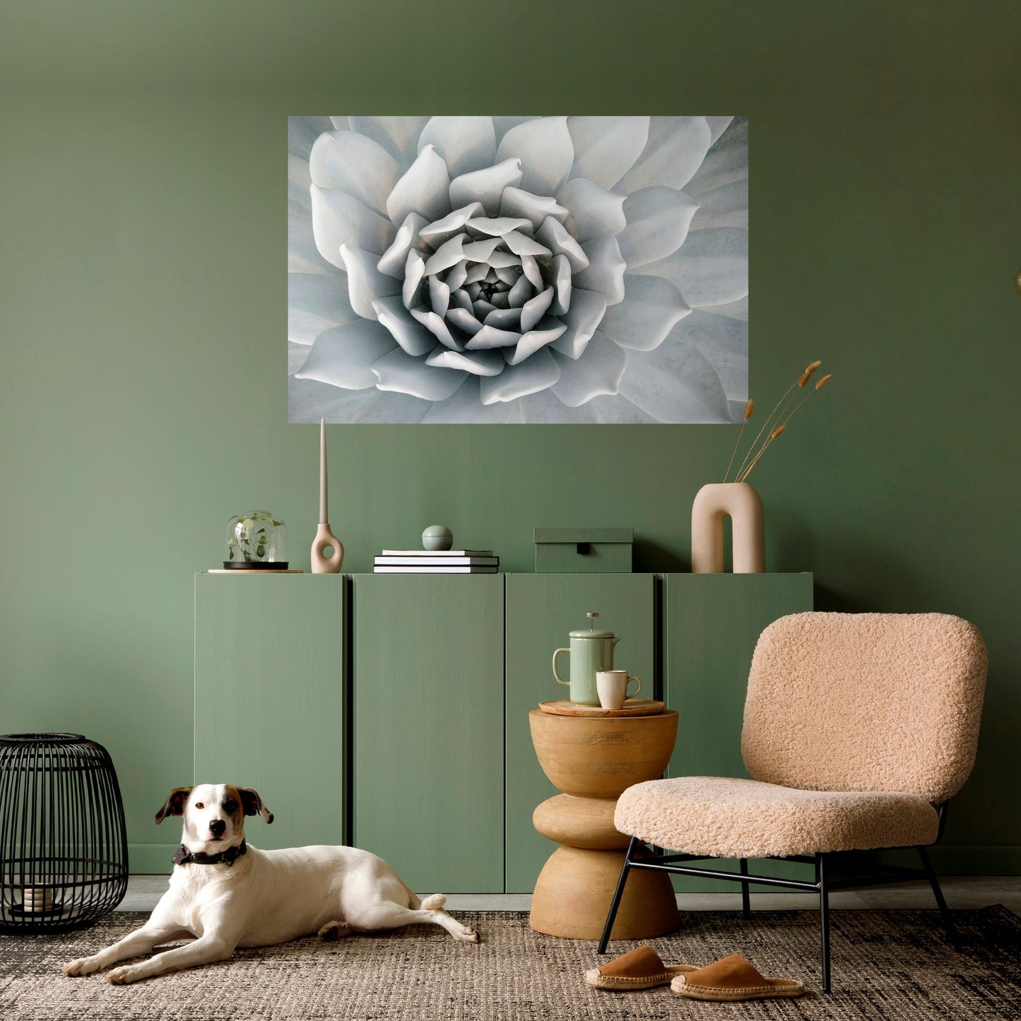 Poster orizzontale staccabile e attaccabile ELEGANTE PETAL SWIRL